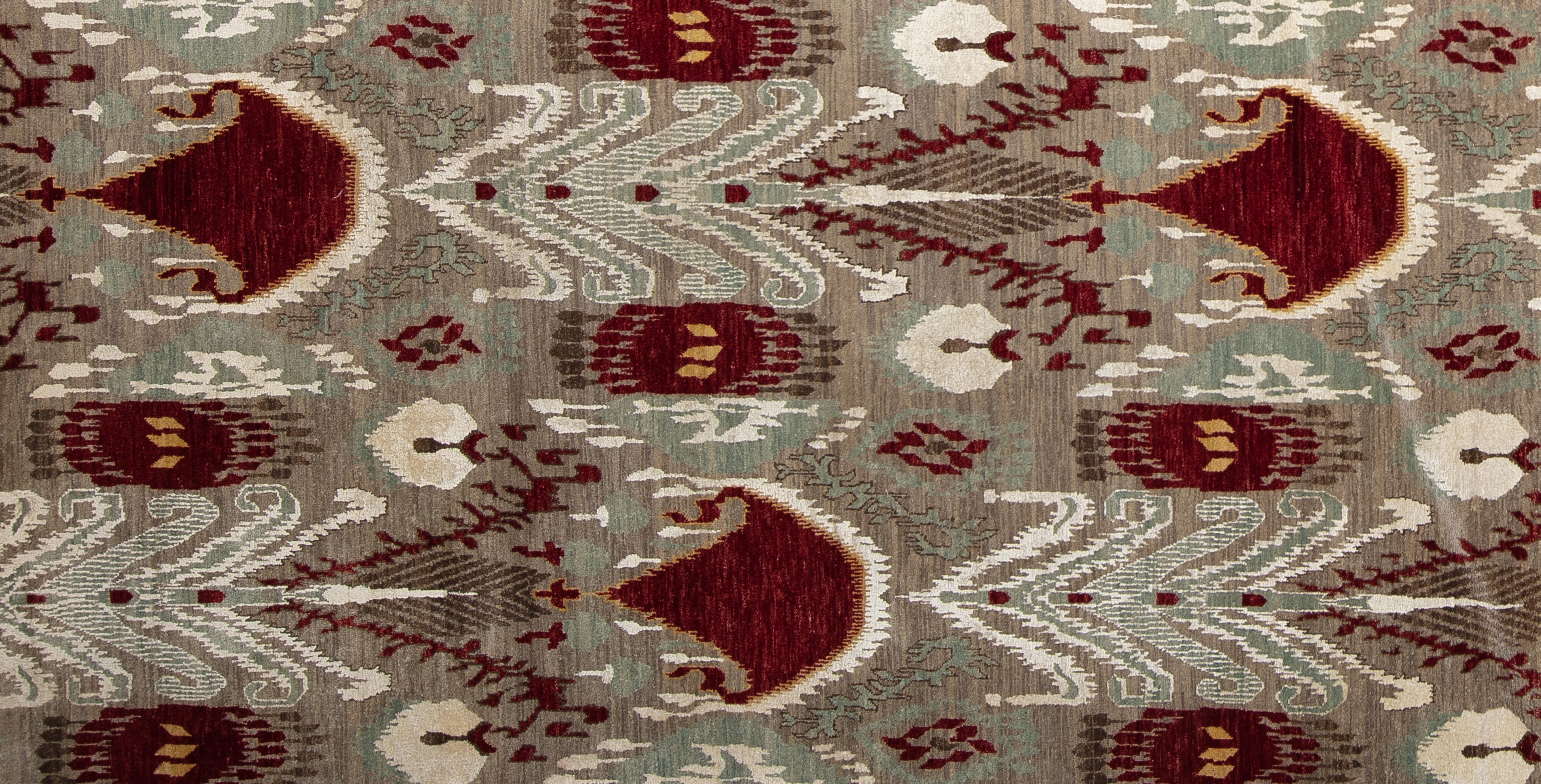 Modern 21st Century Contemporary Ikat Rug For Sale