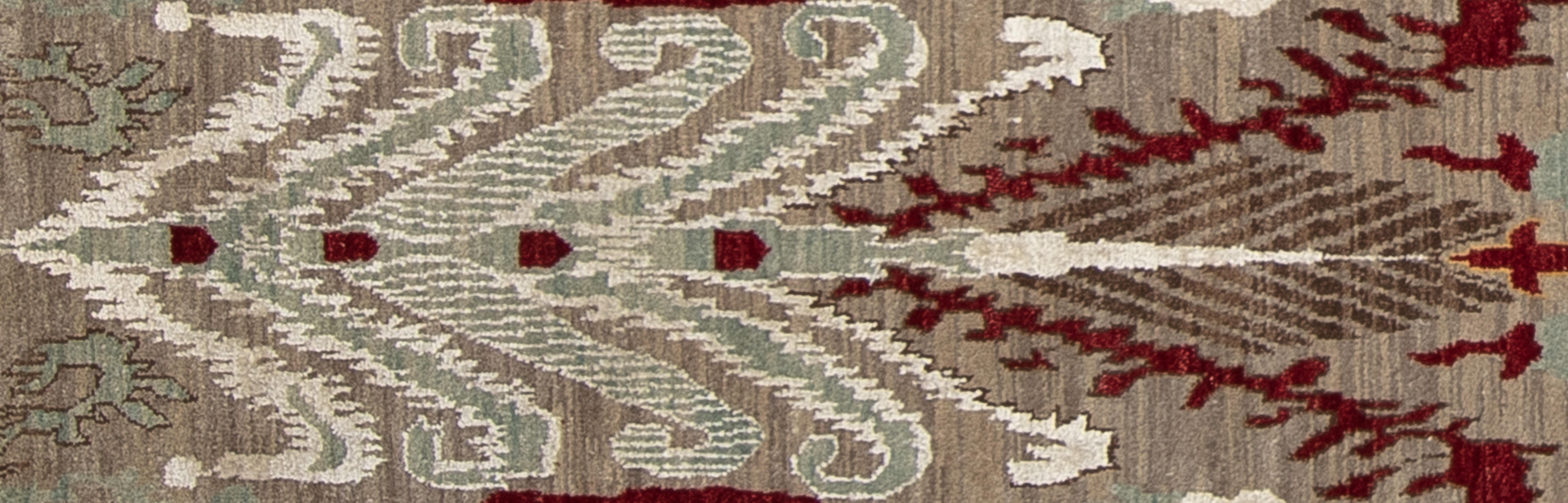 Indian 21st Century Contemporary Ikat Rug For Sale