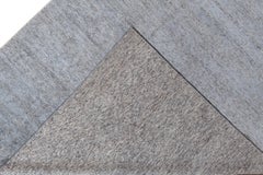 Hand-Woven Indian Rug, Wool and Silk, Modern Design, 9'0" x 12'4"