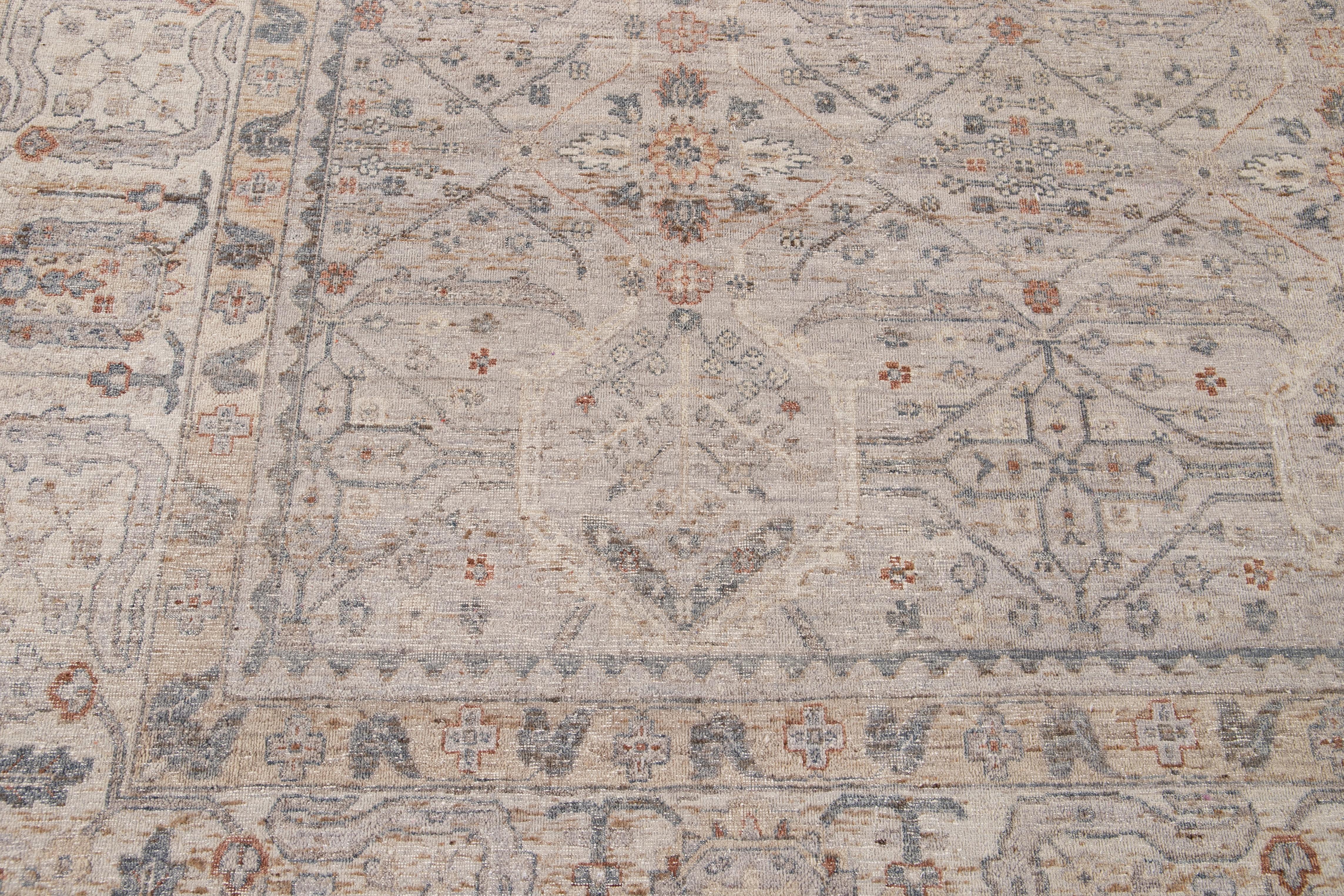 21st Century Contemporary Indian Wool Rug For Sale 9