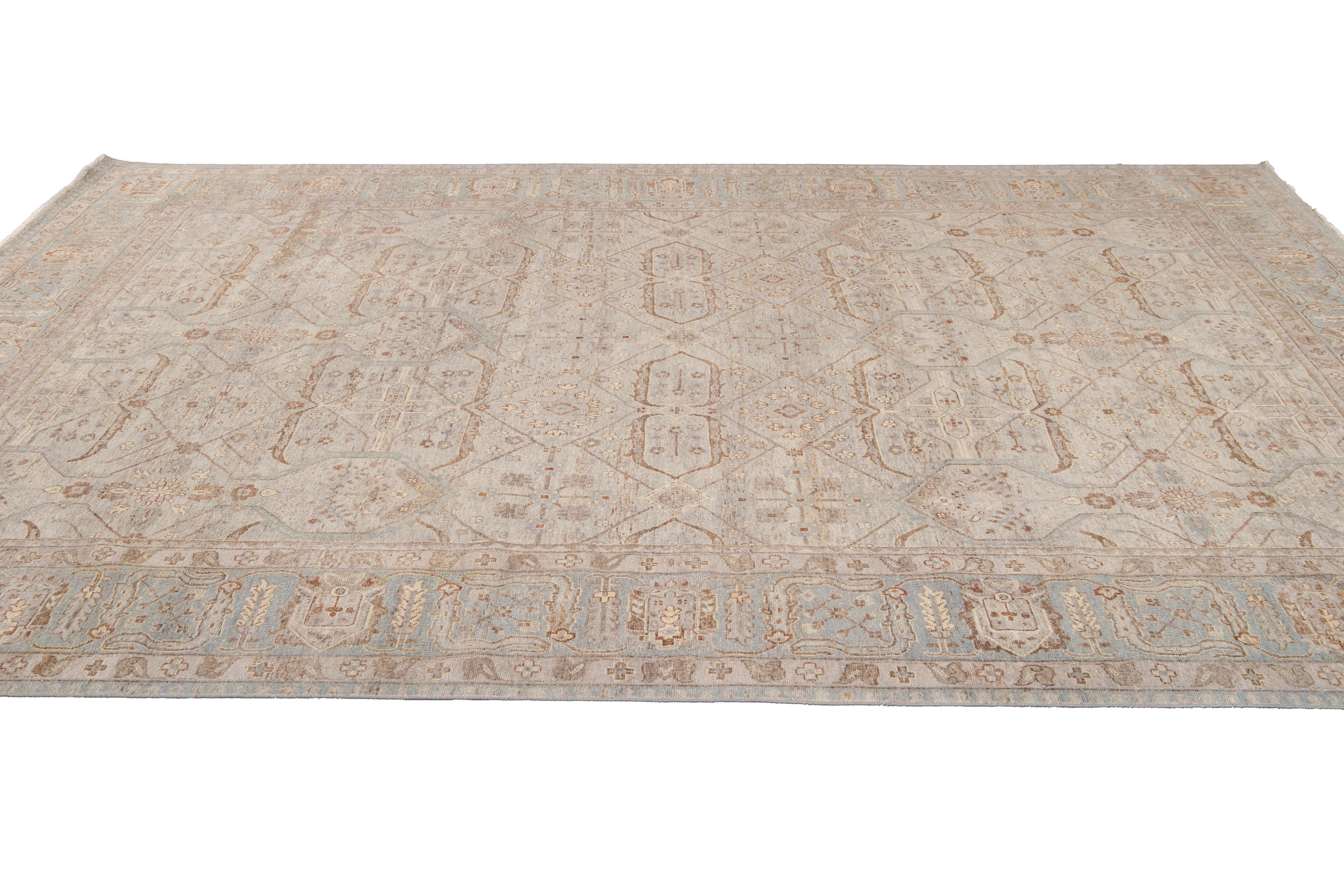 21st Century Contemporary Indian Wool Rug For Sale 14