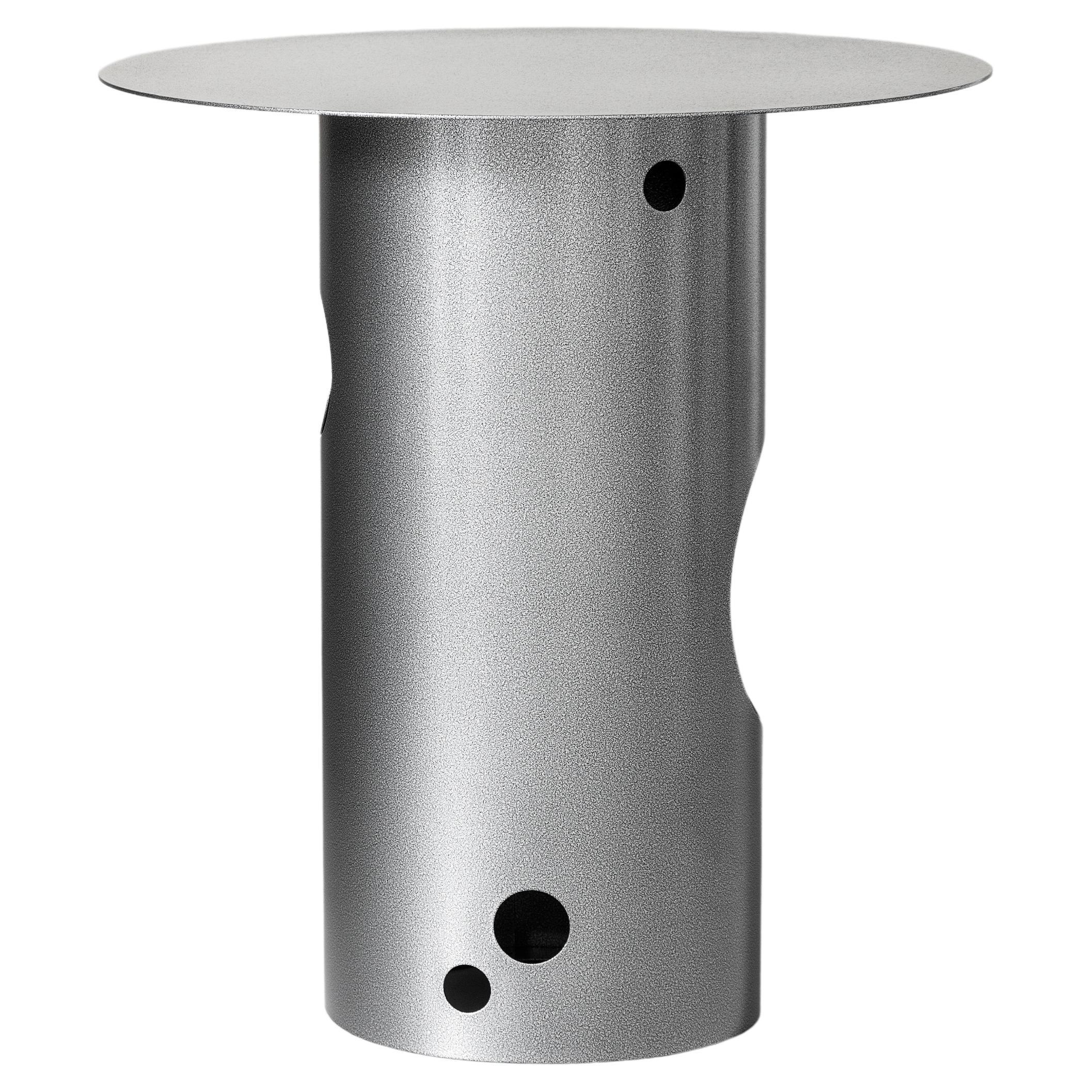21st Century Contemporary Italian Silos Dining Table by Spinzi, Arabesque Grey For Sale
