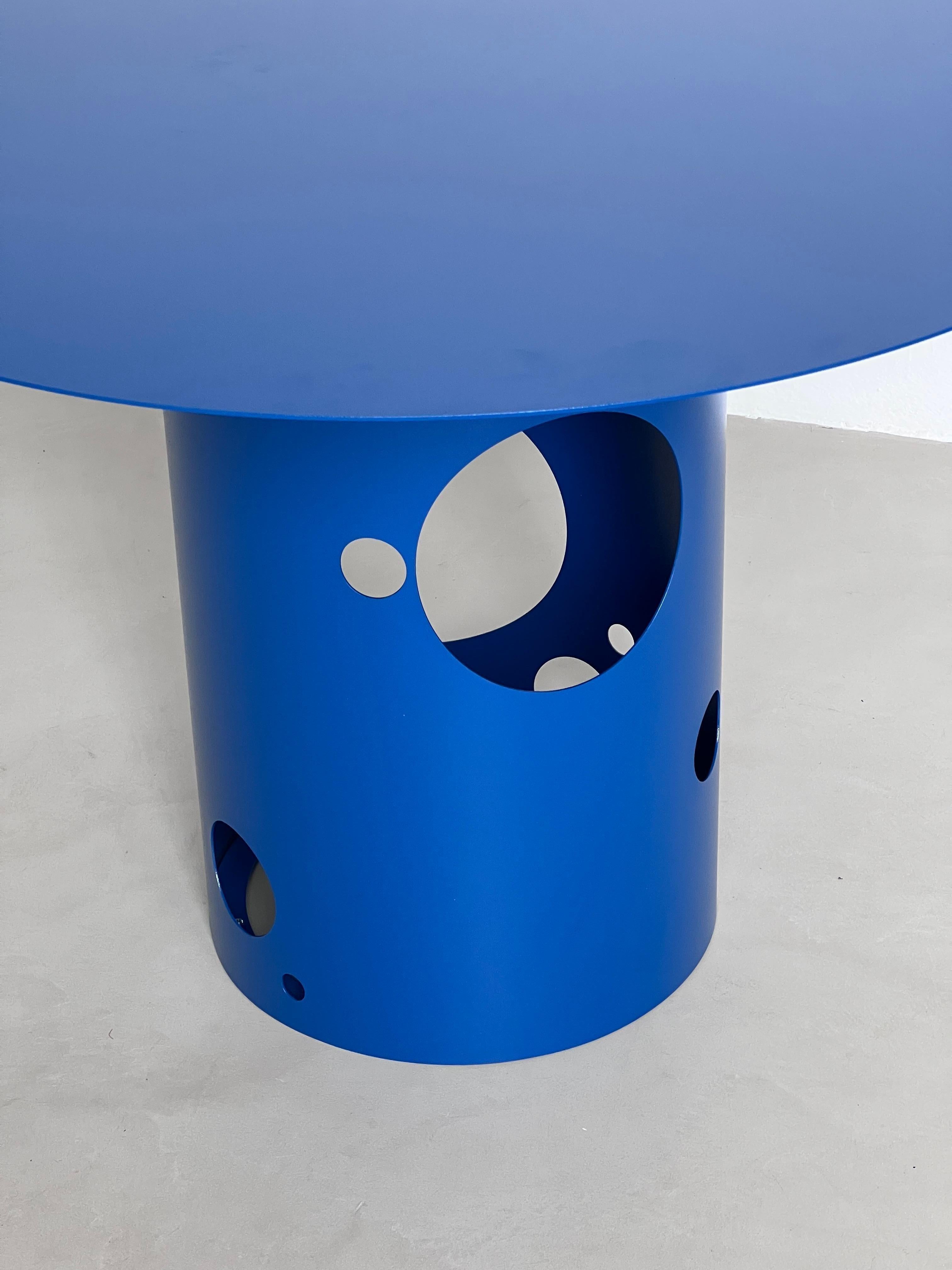 21st Century Contemporary Italian Silos Dining Table by Spinzi, Electric Blue For Sale 2