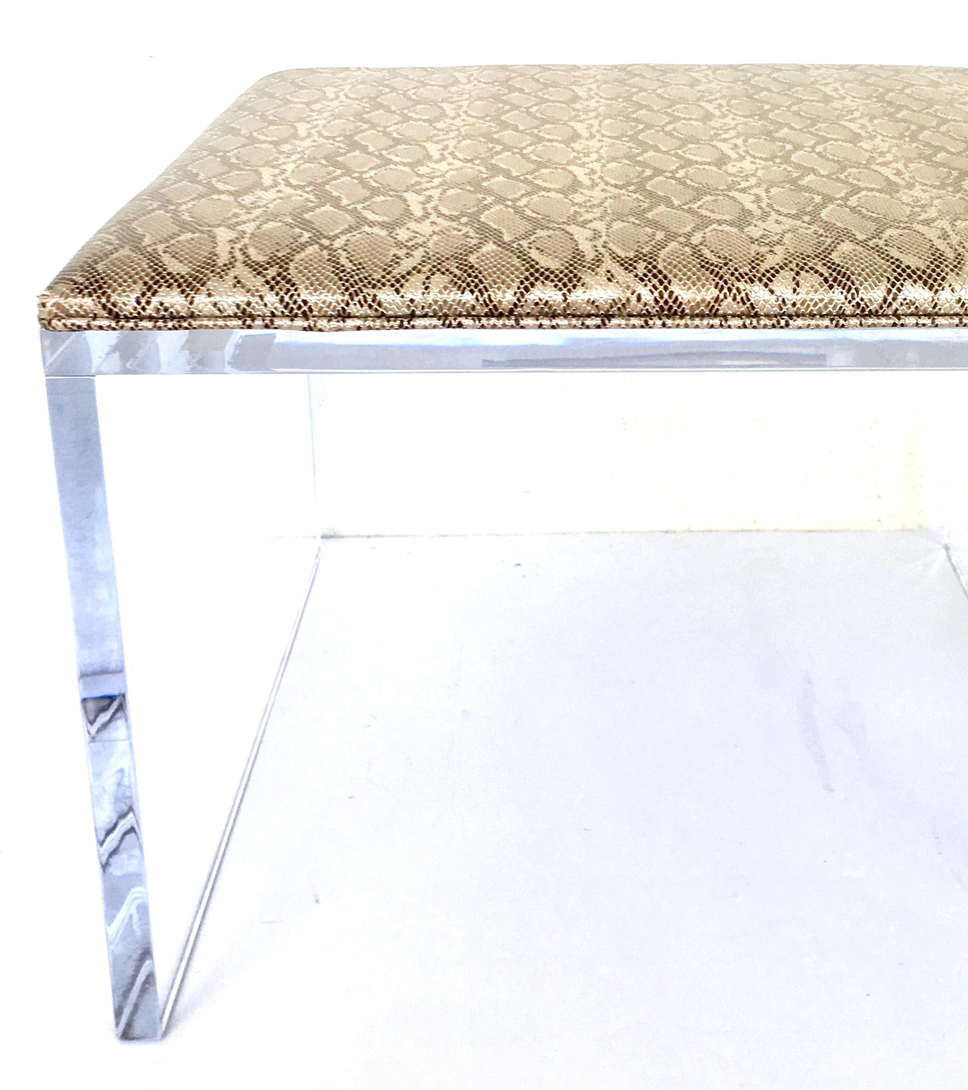 21st Century Contemporary Lucite Upholstered Bench Or Table For Sale 3
