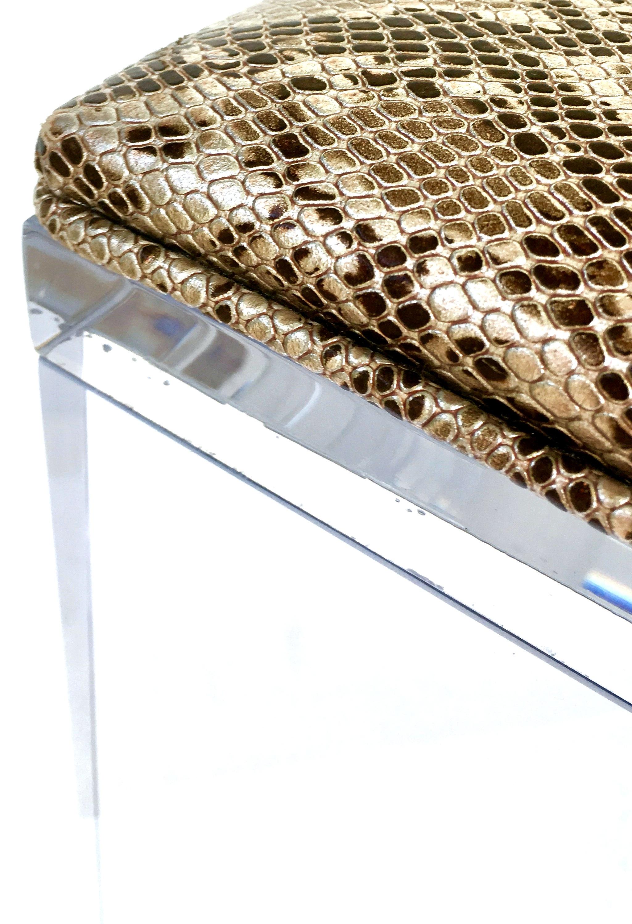 21st Century Contemporary Lucite Upholstered Bench Or Table For Sale 4
