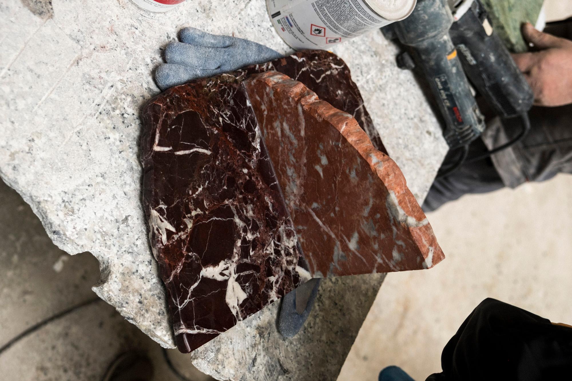21st Century Contemporary Marble Shelf Handmade Italy by Ilaria Bianchi For Sale 5