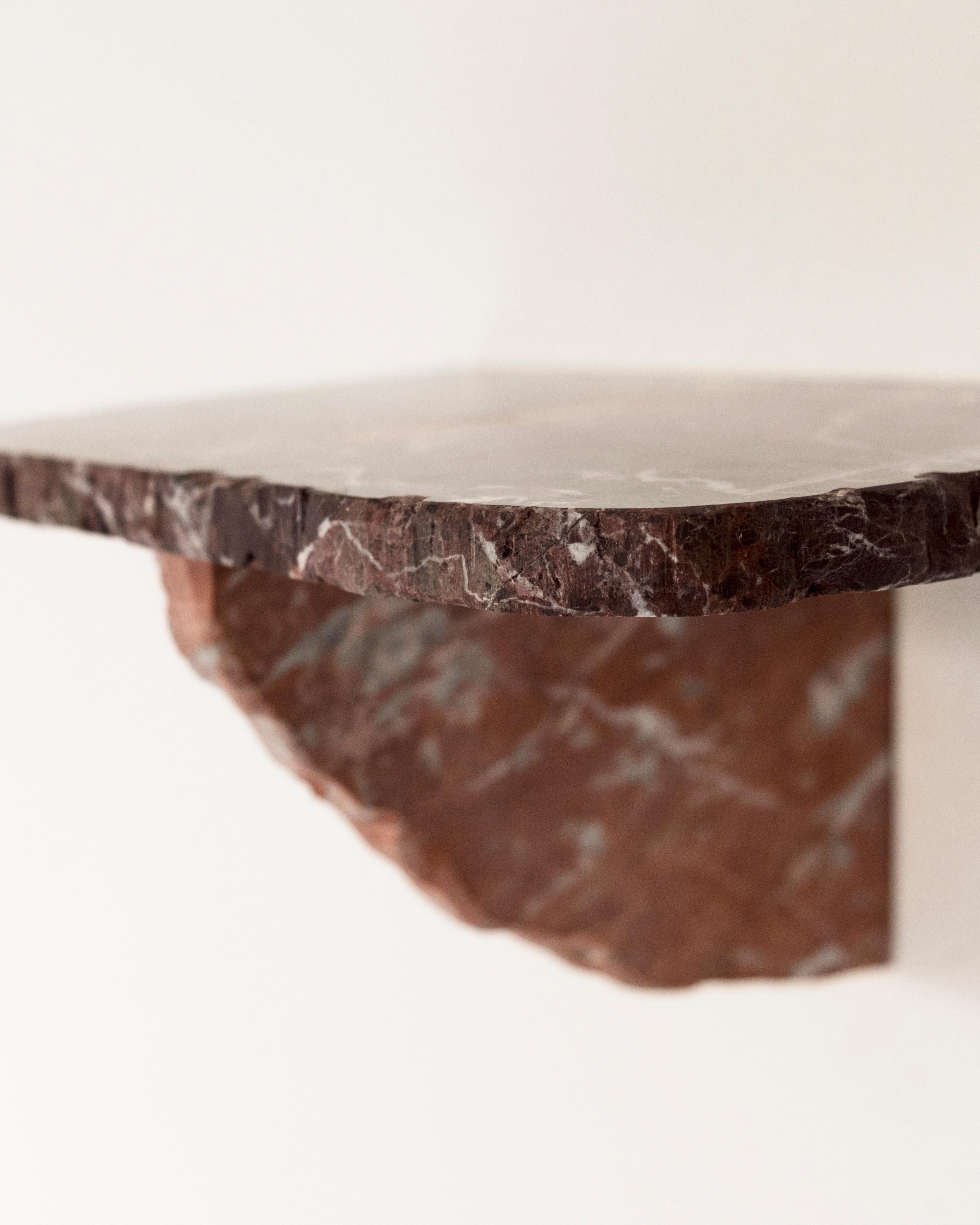Hand-Carved 21st Century Contemporary Marble Shelf Handmade Italy by Ilaria Bianchi For Sale