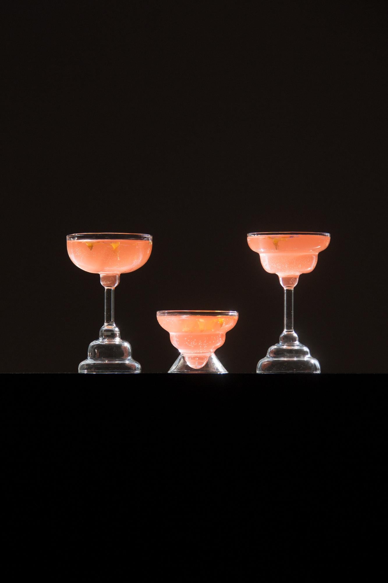 21st Century Contemporary Margarita Glass x2 Handmade in Italy by Ilaria Bianchi For Sale 3