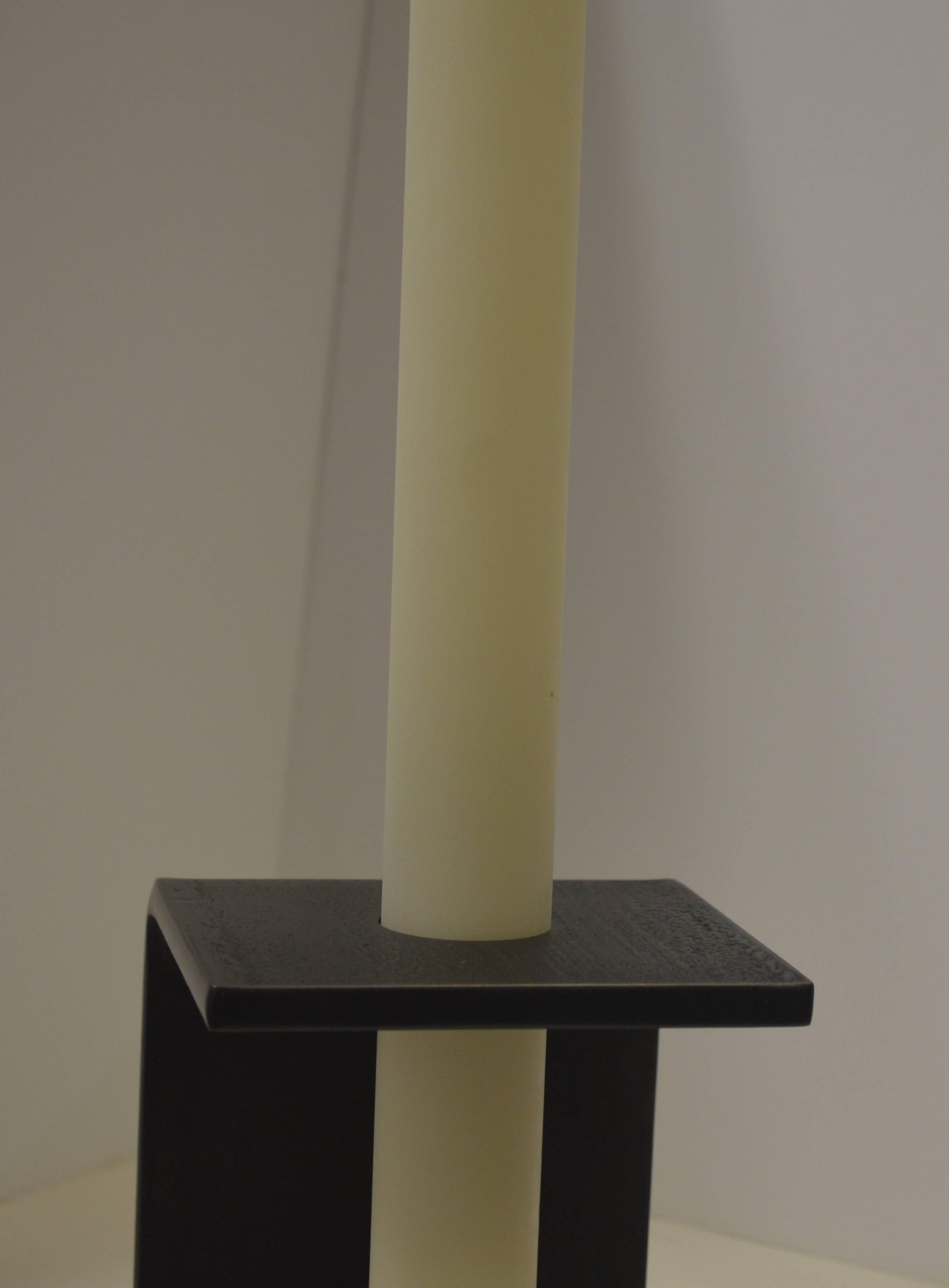 21st Century Contemporary Minimalist Steel Candleholder by Scott Gordon For Sale 7