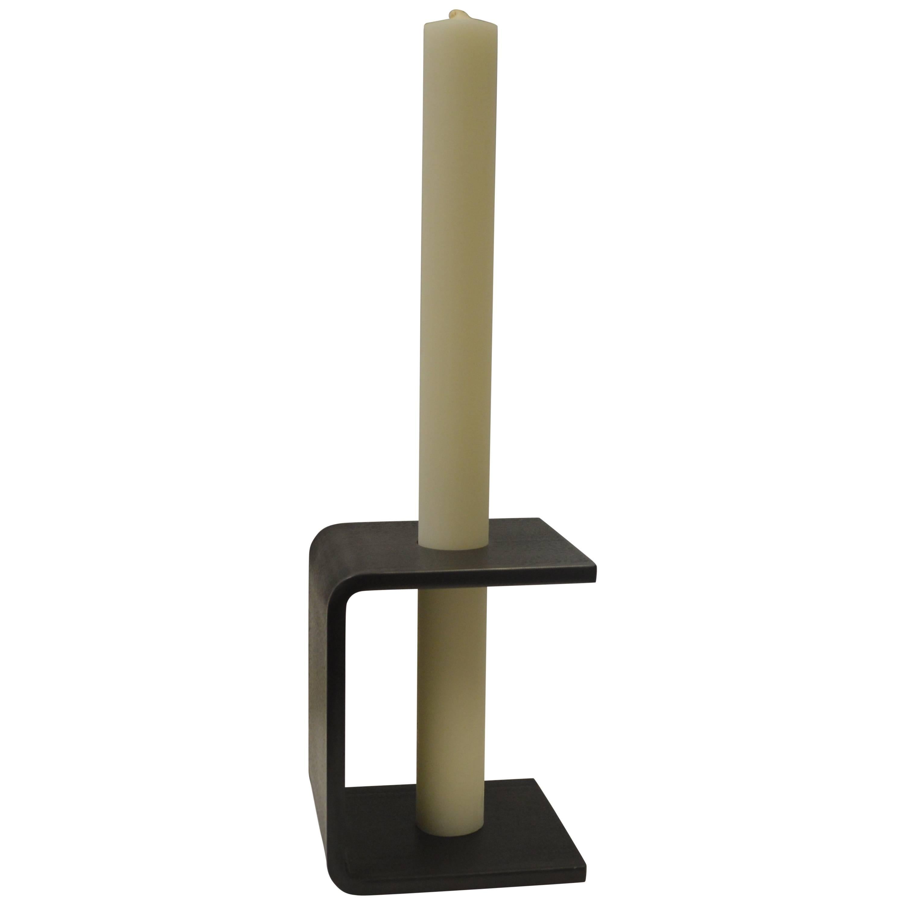 21st Century Contemporary Minimalist Steel Candleholder by Scott Gordon For Sale