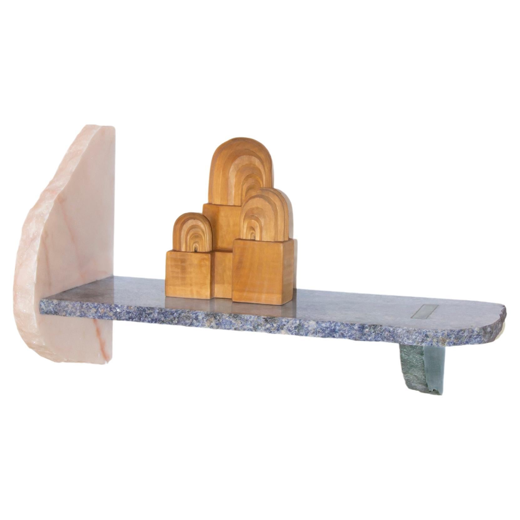 21st Century Contemporary Mixed Marble Shelf Handmade Italy by Ilaria Bianchi