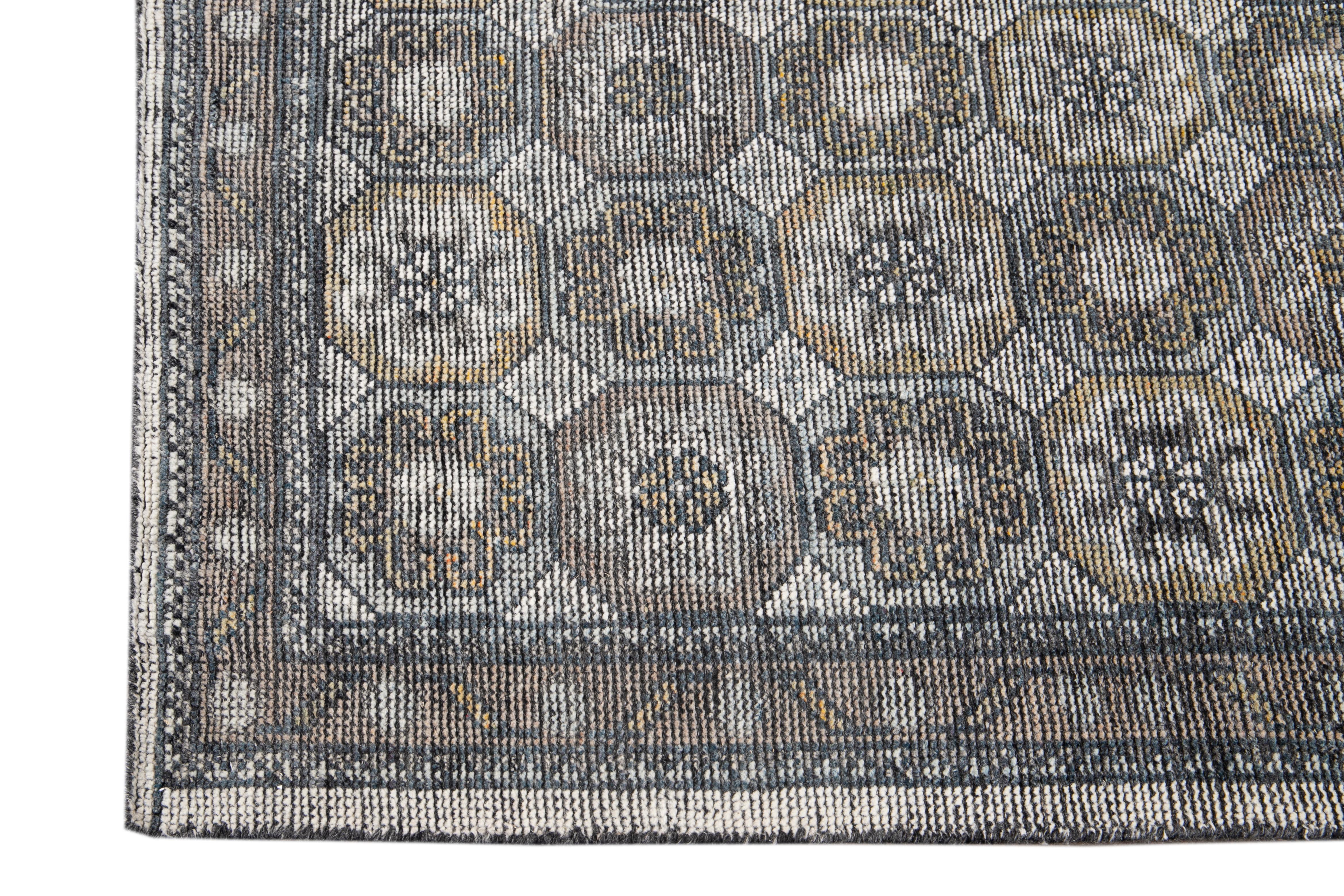 Modern 21st Century Contemporary Soumak Style Wool Rug For Sale