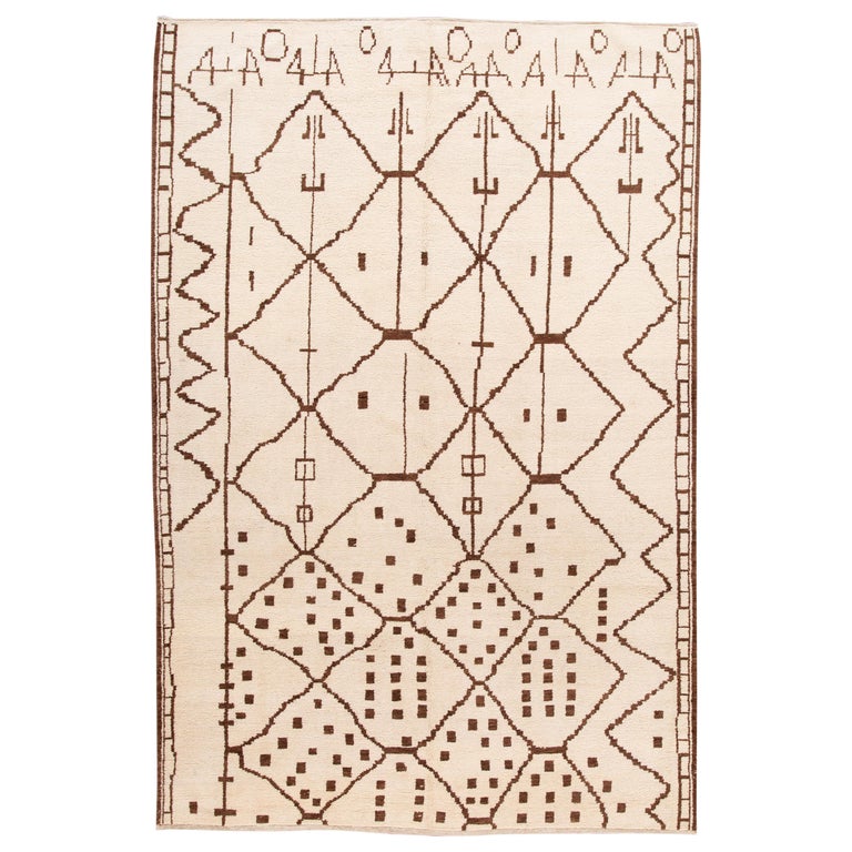 21st Century Contemporary Moroccan Tribal Wool Rug For Sale at 1stDibs