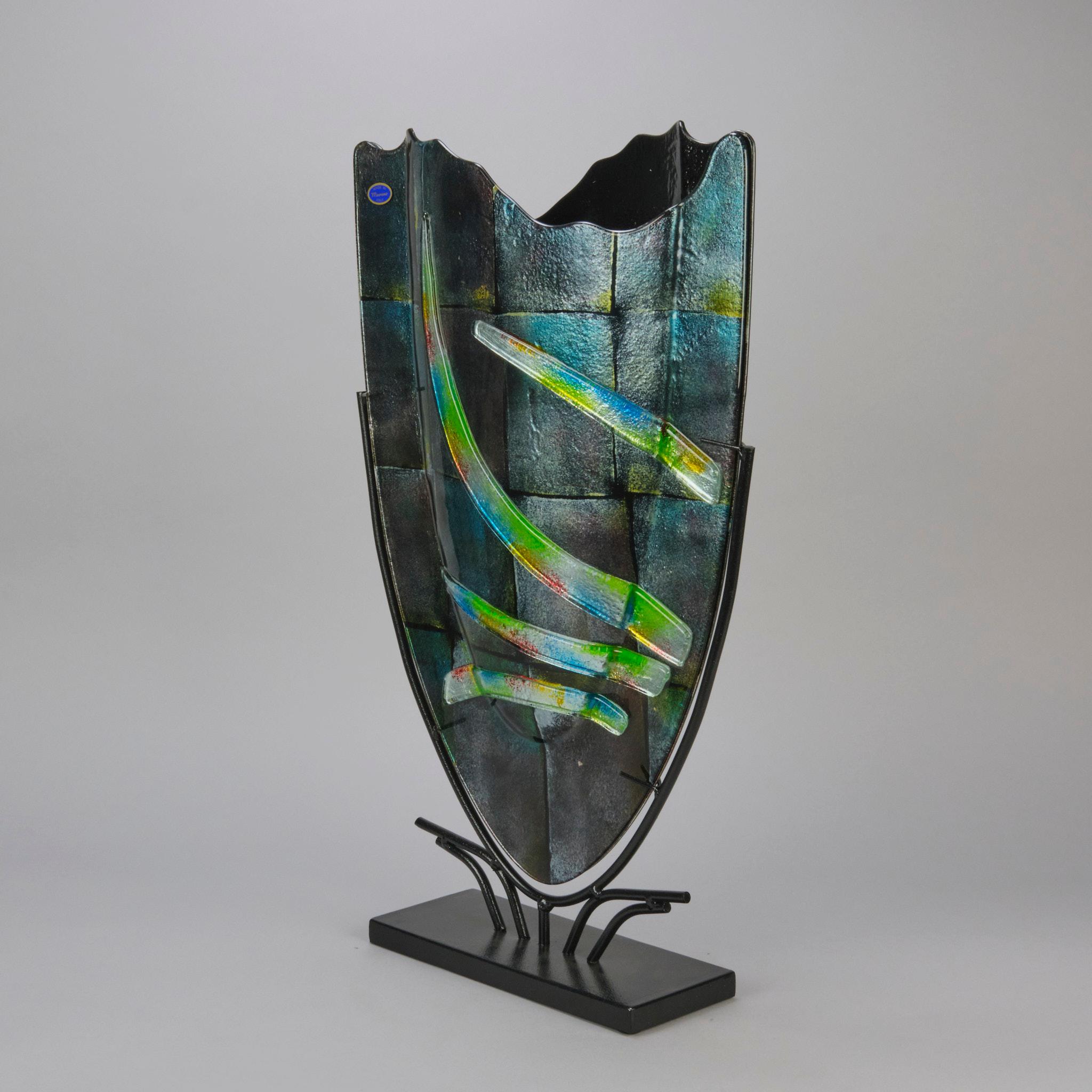 21° secolo  Vaso astratto multicolore di Murano In condizioni ottime in vendita a London, GB
