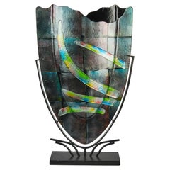 21° secolo  Vaso astratto multicolore di Murano