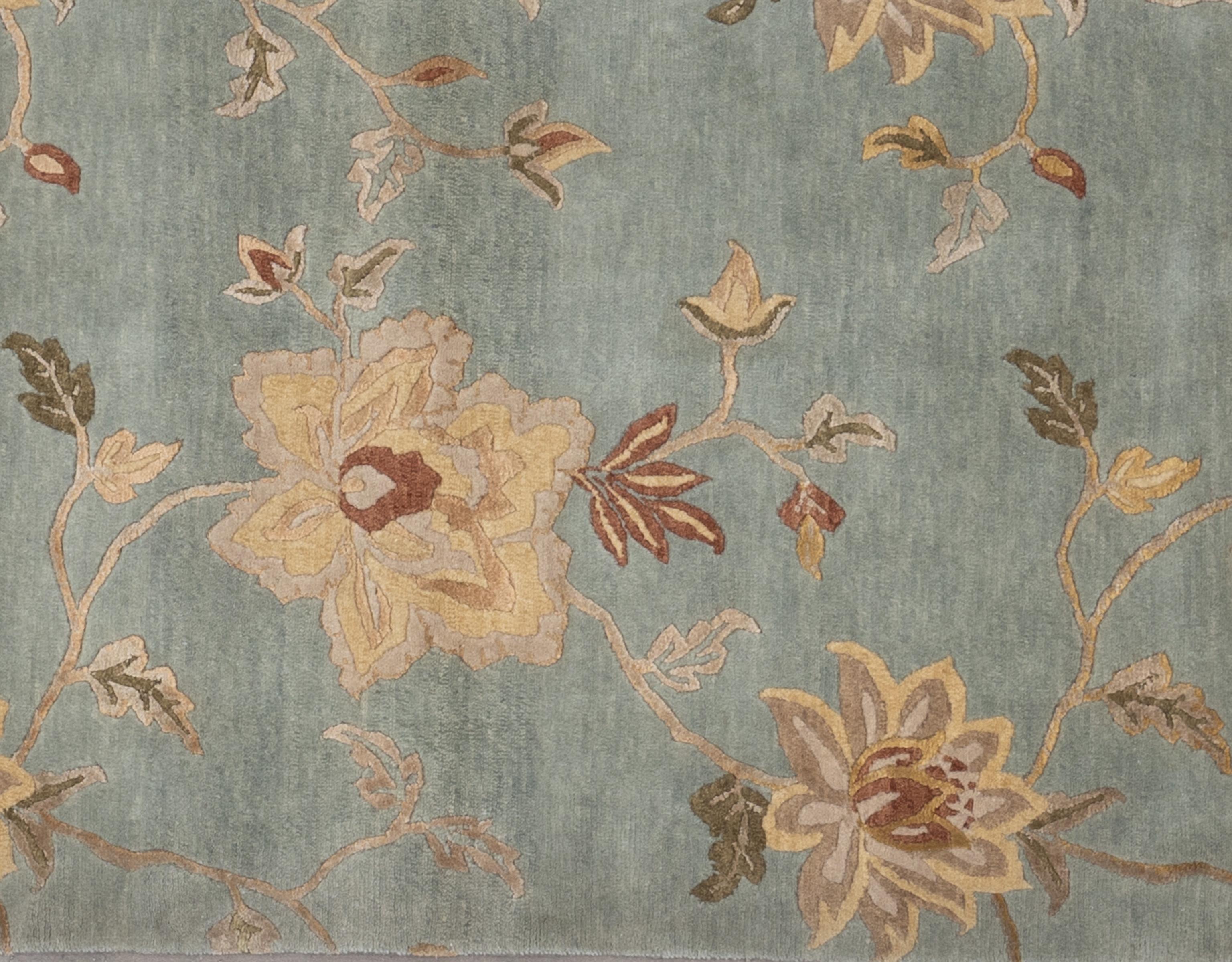 Elevate your living space with the timeless allure of our handcrafted Contemporary rug, straight from the artisans of Nepal. Sourced from the finest wool, our rugs not only exude luxurious softness but also boast unparalleled durability, ensuring