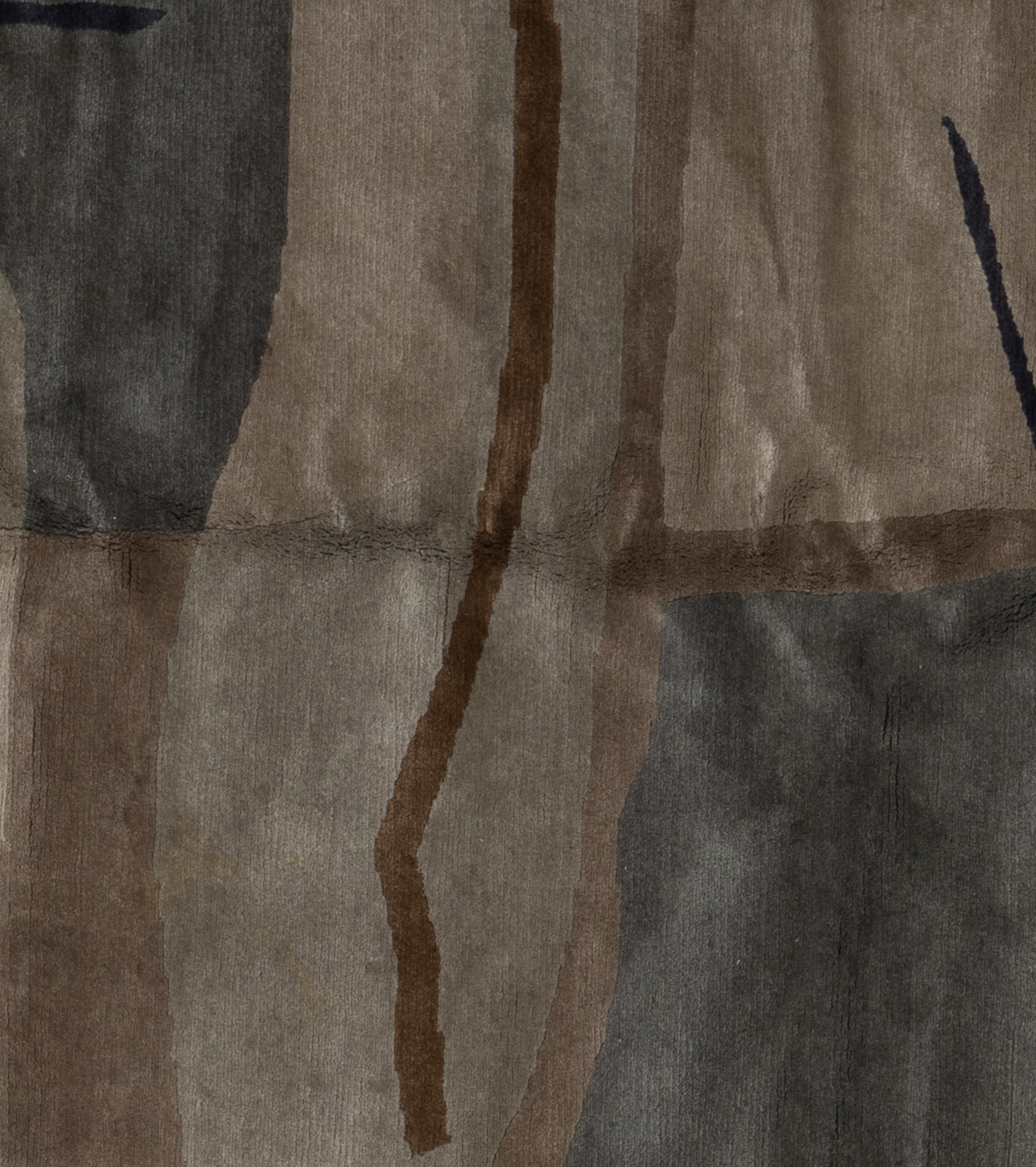 Verschönern Sie Ihr Zuhause mit diesem luxuriösen AM Contemporary Wollteppich, der in sorgfältiger Handarbeit in Nepal hergestellt wurde. Dieses exquisite Stück ist ein visuell fesselnder Blickfang für jeden Raum. Der von geschickten