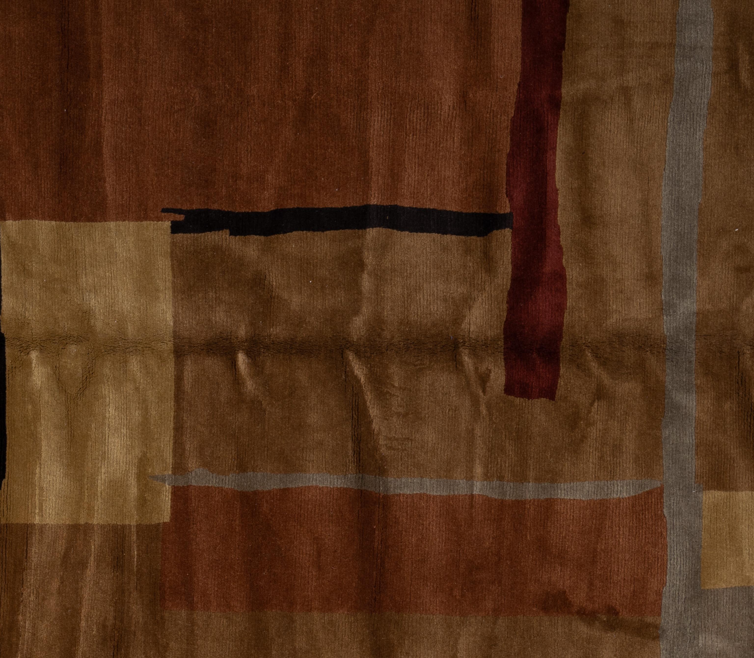 Rehaussez votre espace de vie avec l'allure intemporelle de notre tapis Contemporary fabriqué à la main, directement par les artisans de l'Inde. Fabriqués à partir de la laine la plus fine, nos tapis offrent non seulement une douceur luxueuse, mais