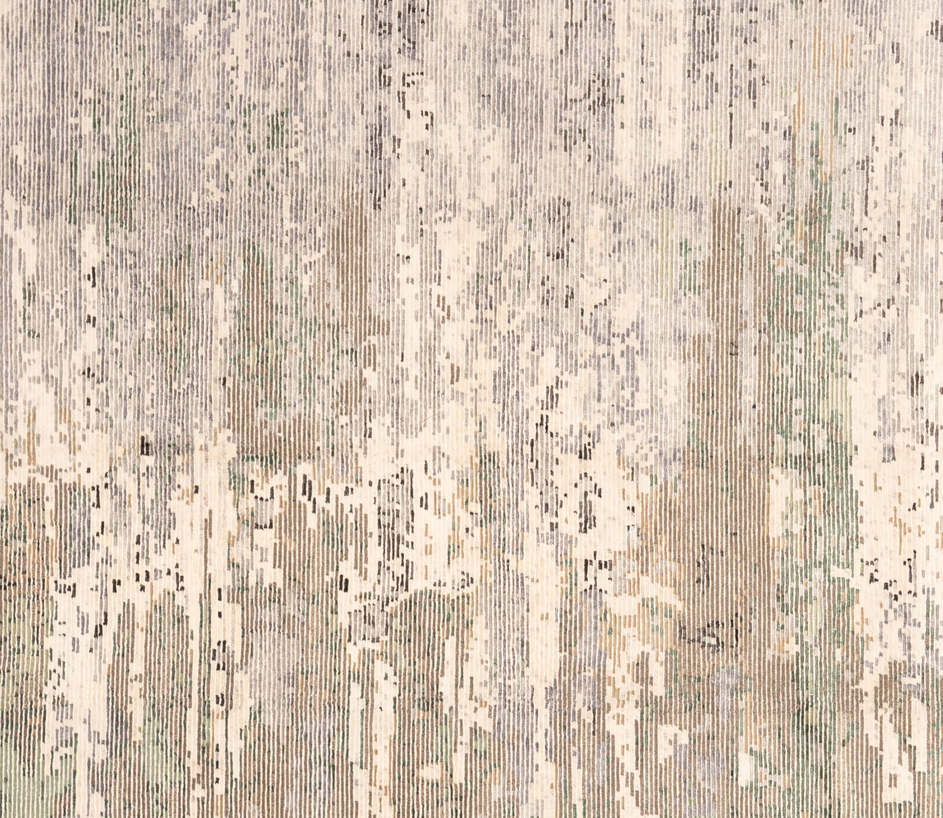 Rehaussez votre espace de vie avec l'allure intemporelle de notre tapis Contemporary fabriqué à la main. Fabriqués à partir de la laine la plus fine, nos tapis offrent non seulement une douceur luxueuse, mais aussi une durabilité inégalée, ce qui