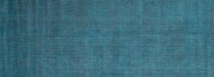 Handwoven Contemporary Rug, Wool, Aqua Color, Modern Design, India