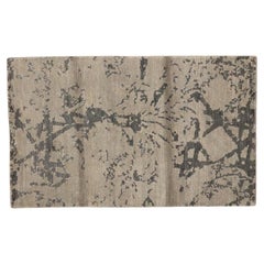 Handwoven Contemporary Wool Rug, Multi-Color, Modern Design, India