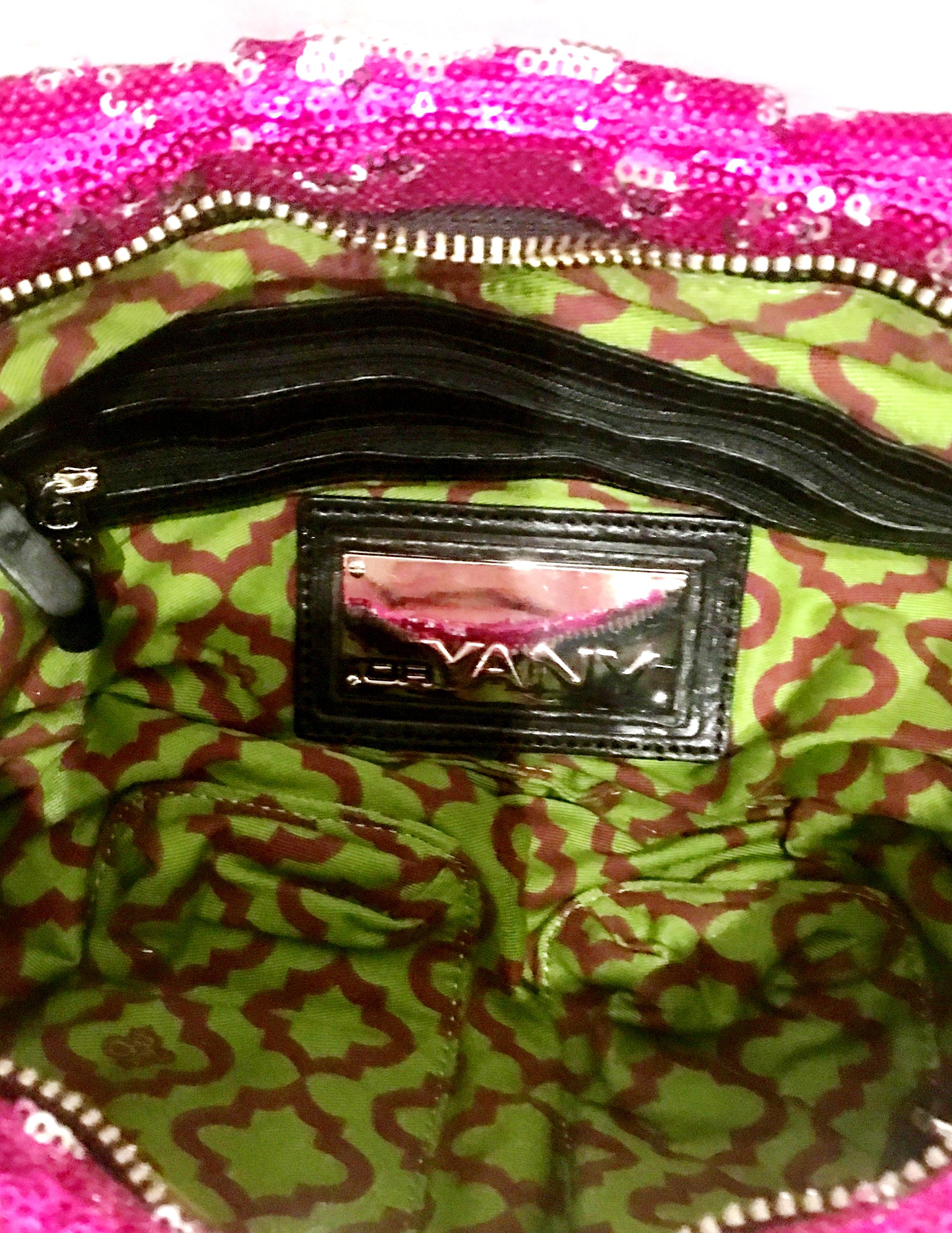 21st Century Contemporary Sequin, Leather & Chrome Hand Bag By, OrYanny 11
