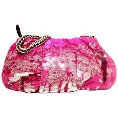 21st Century Contemporary Sequin, Leather & Chrome Hand Bag By, OrYanny