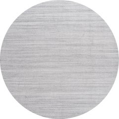 Hand-Knotted Turkish Wool Rug, Modern Design, Gray Field, 10' x 14'