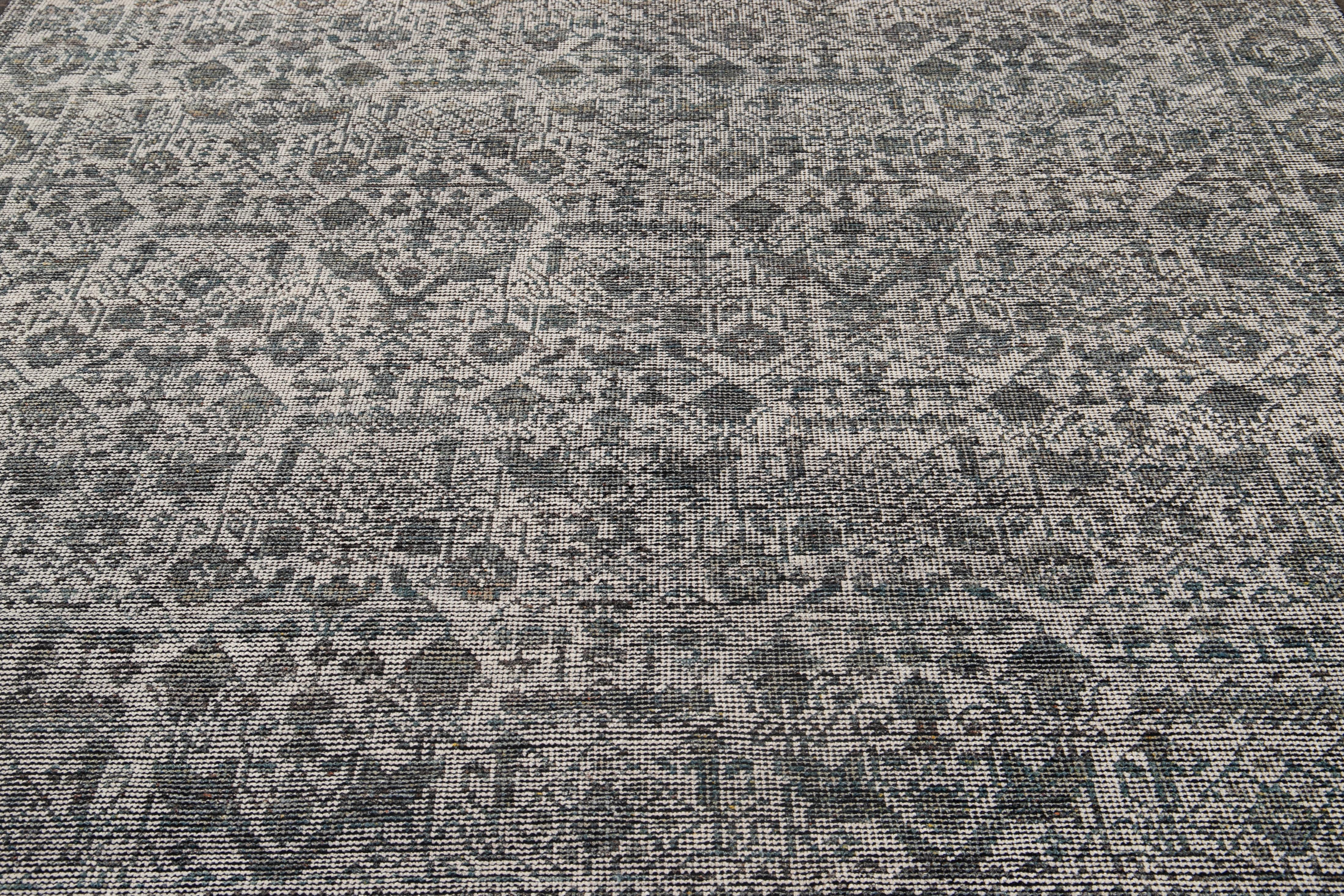 21st Century Contemporary Soumak Style Wool Rug In New Condition For Sale In Norwalk, CT