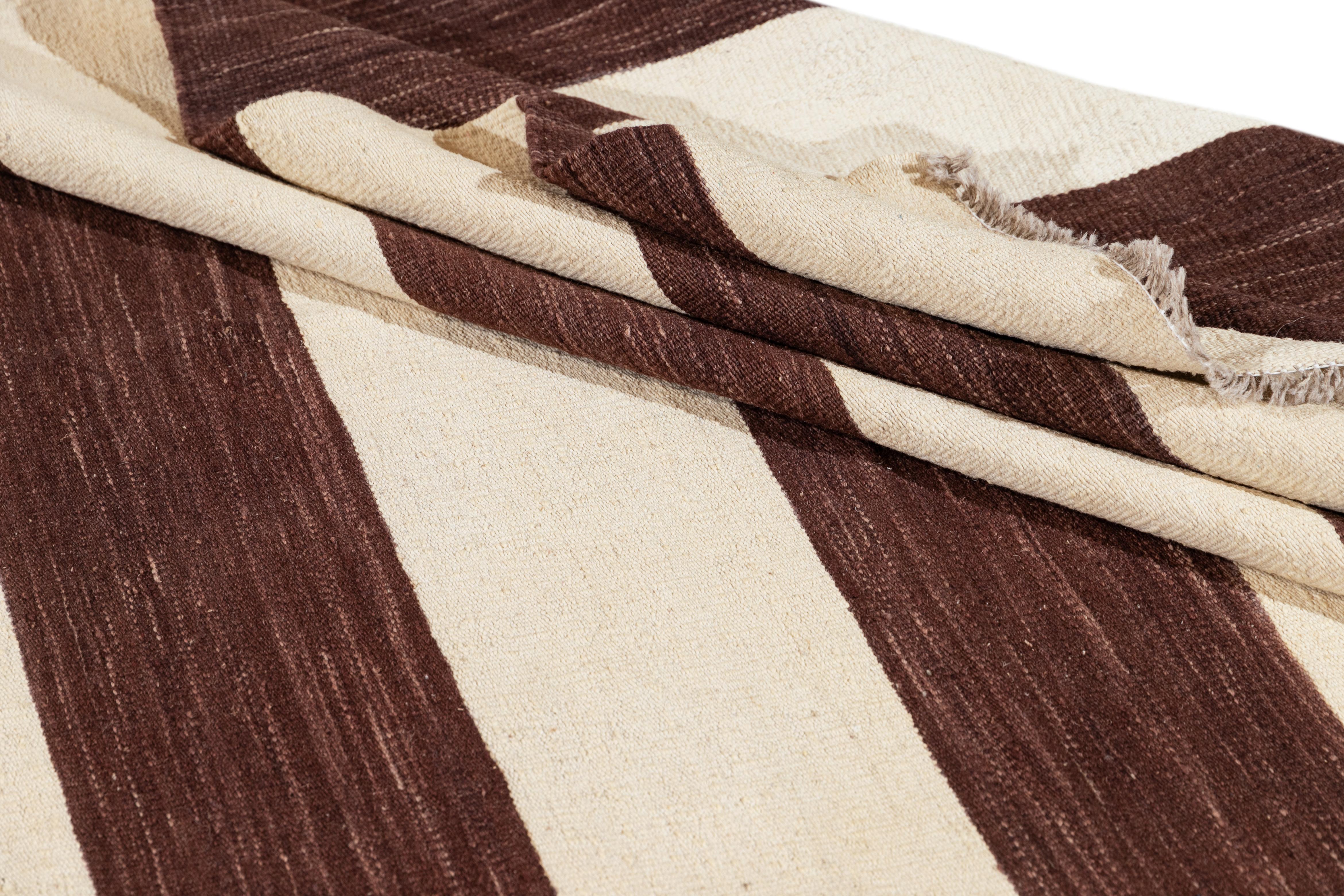 brown stripe rug