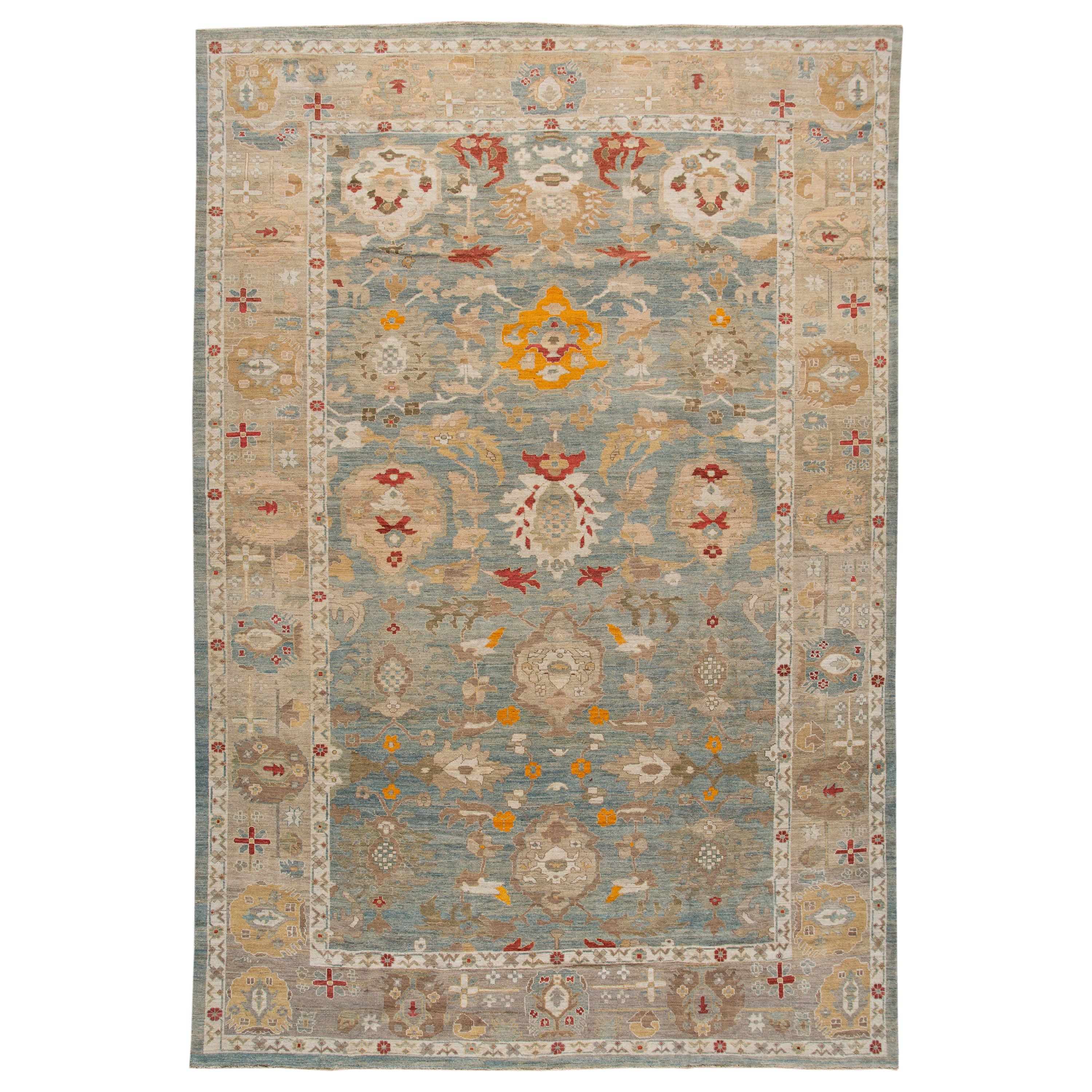 21st Century Modern Sultanabad Oversize Wool Rug For Sale at 1stDibs
