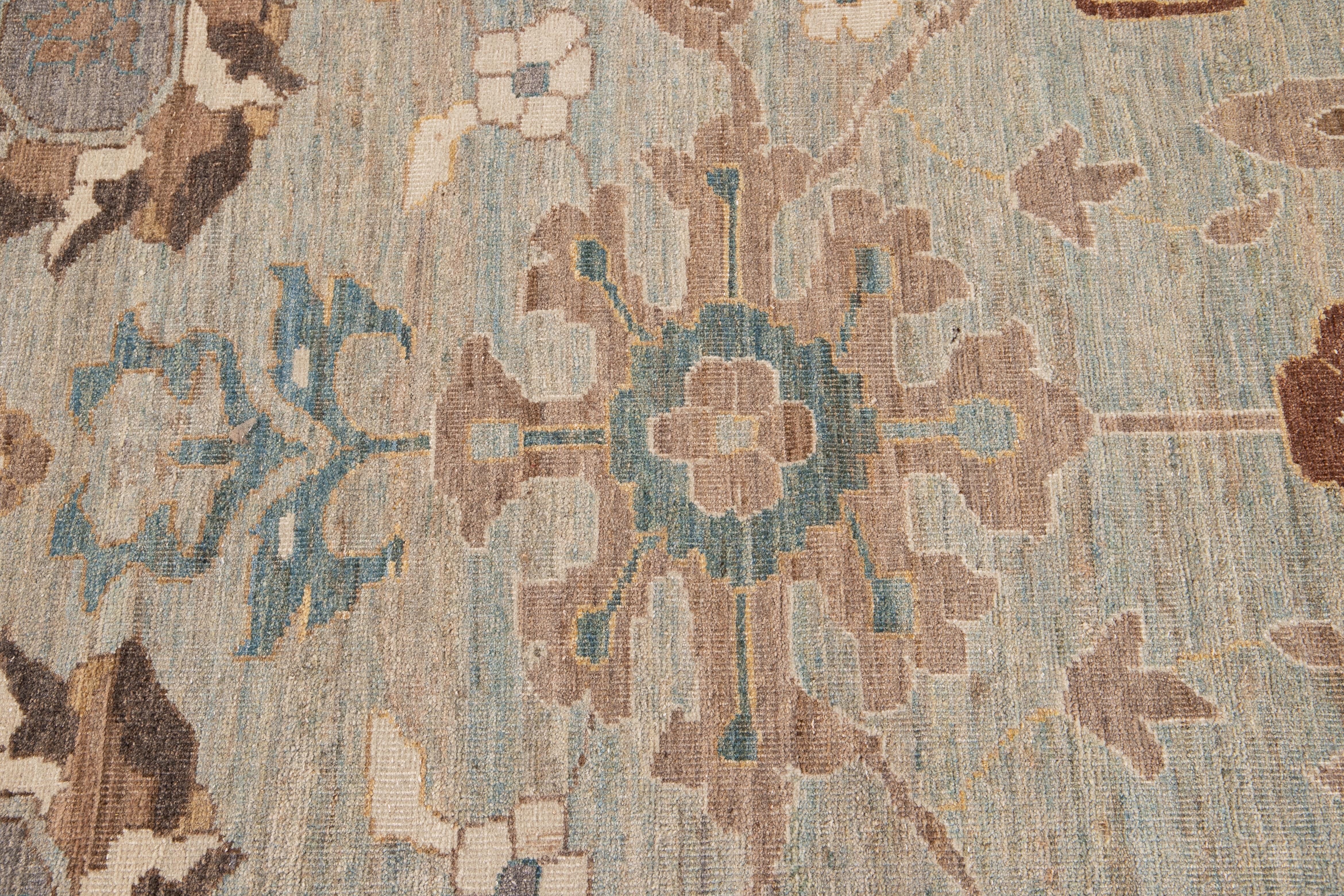 Zeitgenössischer Teppich im Sultanabad-Stil des 21. Jahrhunderts im Angebot 3