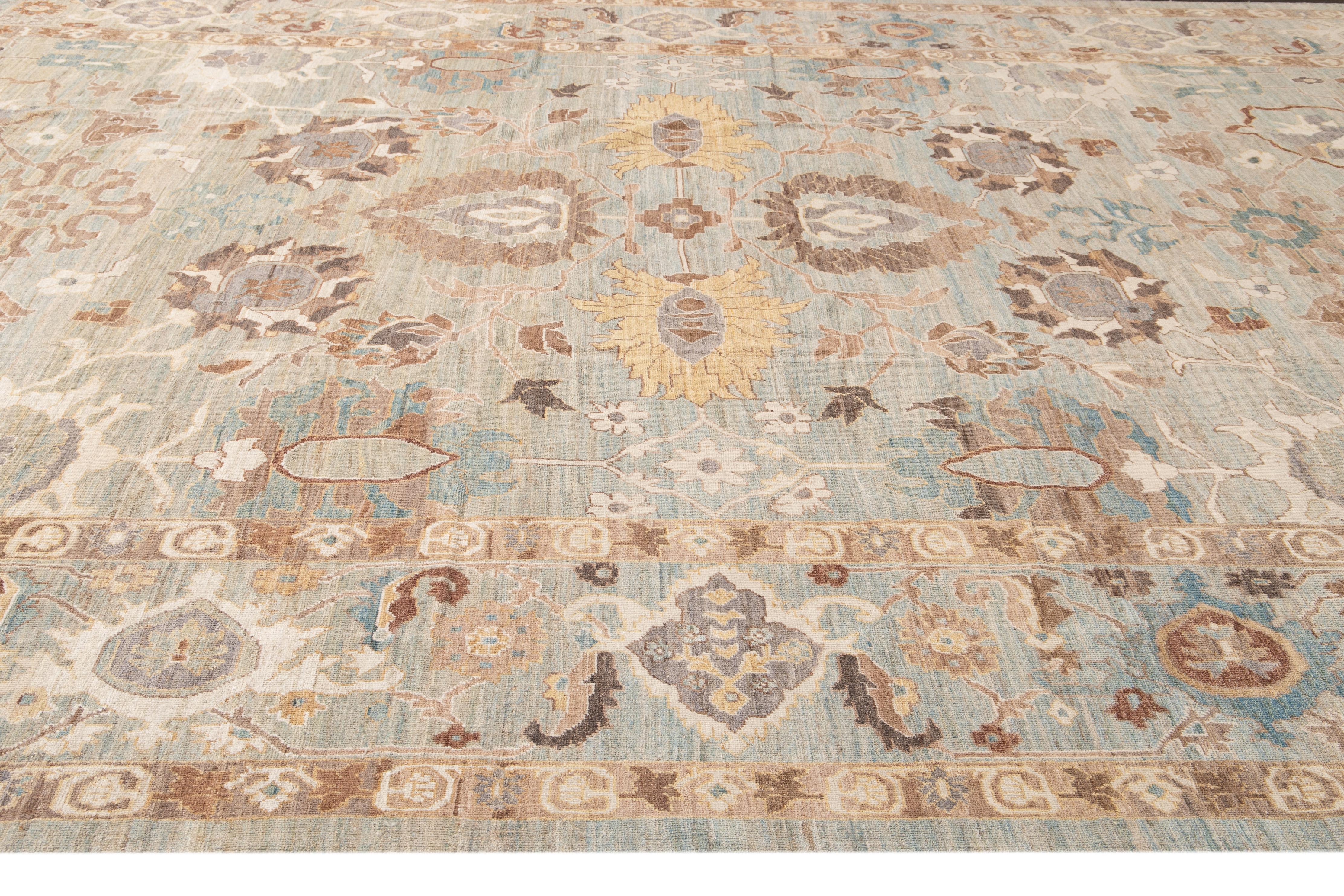 Zeitgenössischer Teppich im Sultanabad-Stil des 21. Jahrhunderts im Angebot 6