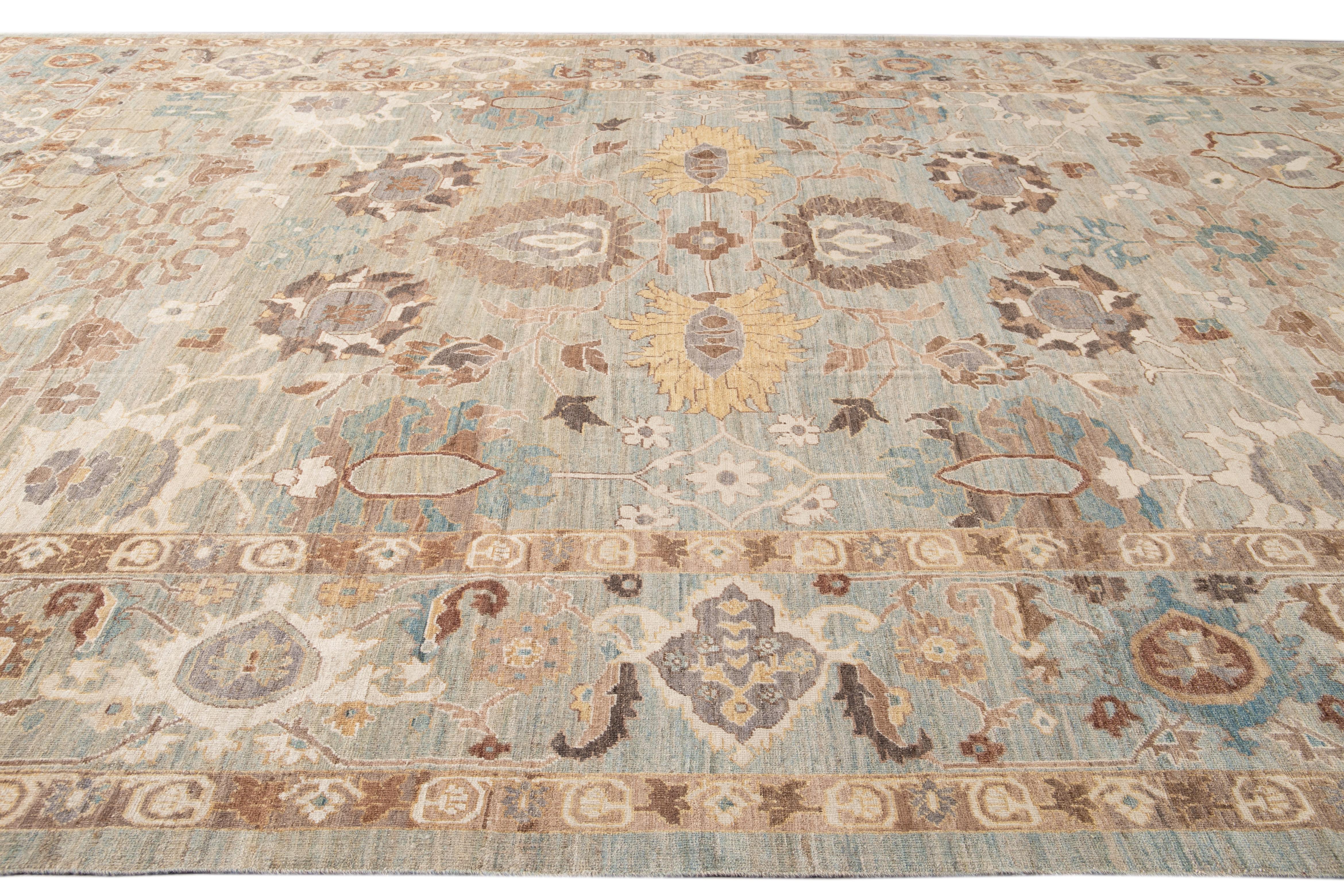 21st Century Contemporary Sultanabad Style Rug For Sale 8