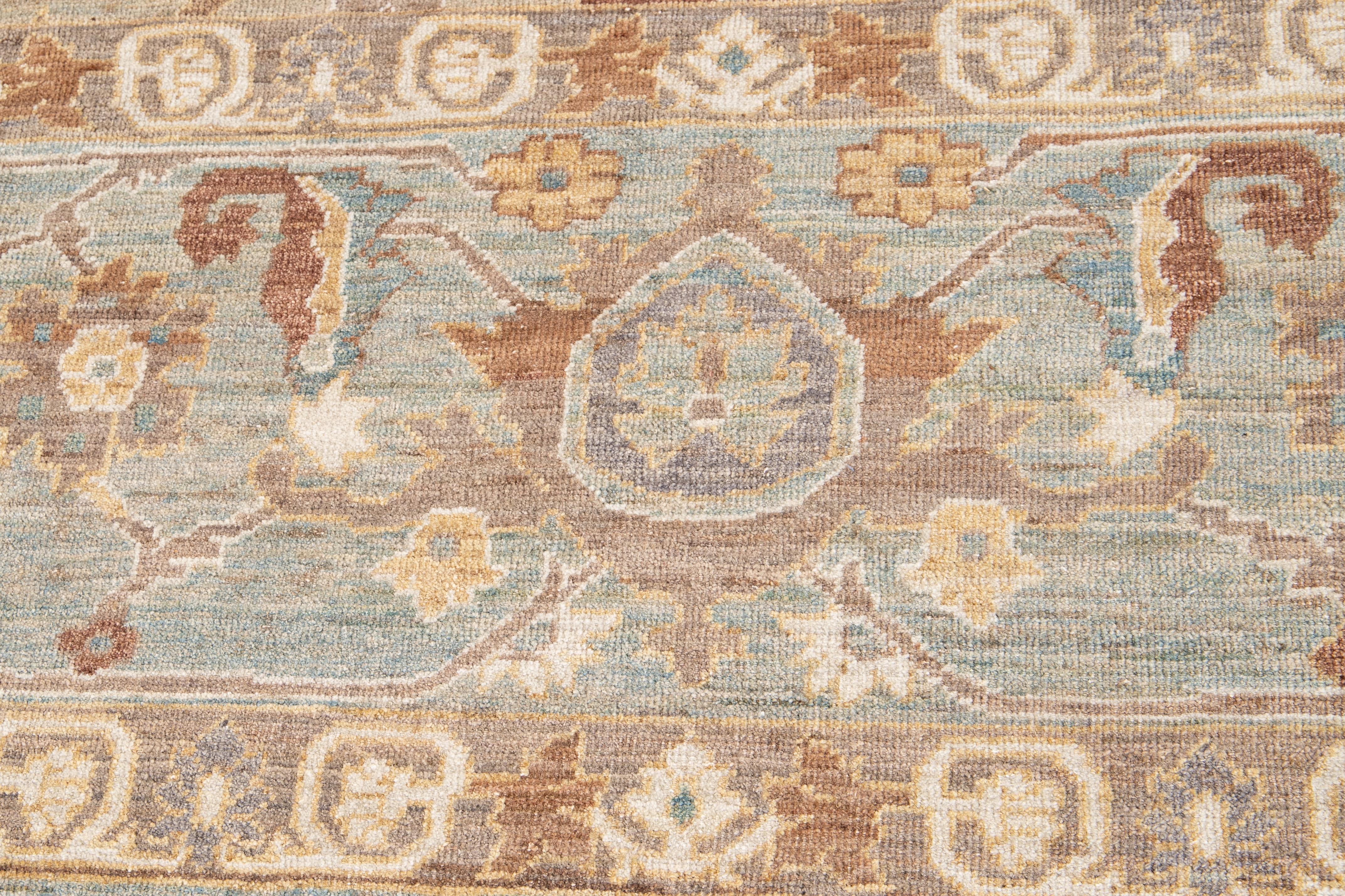 Zeitgenössischer Teppich im Sultanabad-Stil des 21. Jahrhunderts im Angebot 11