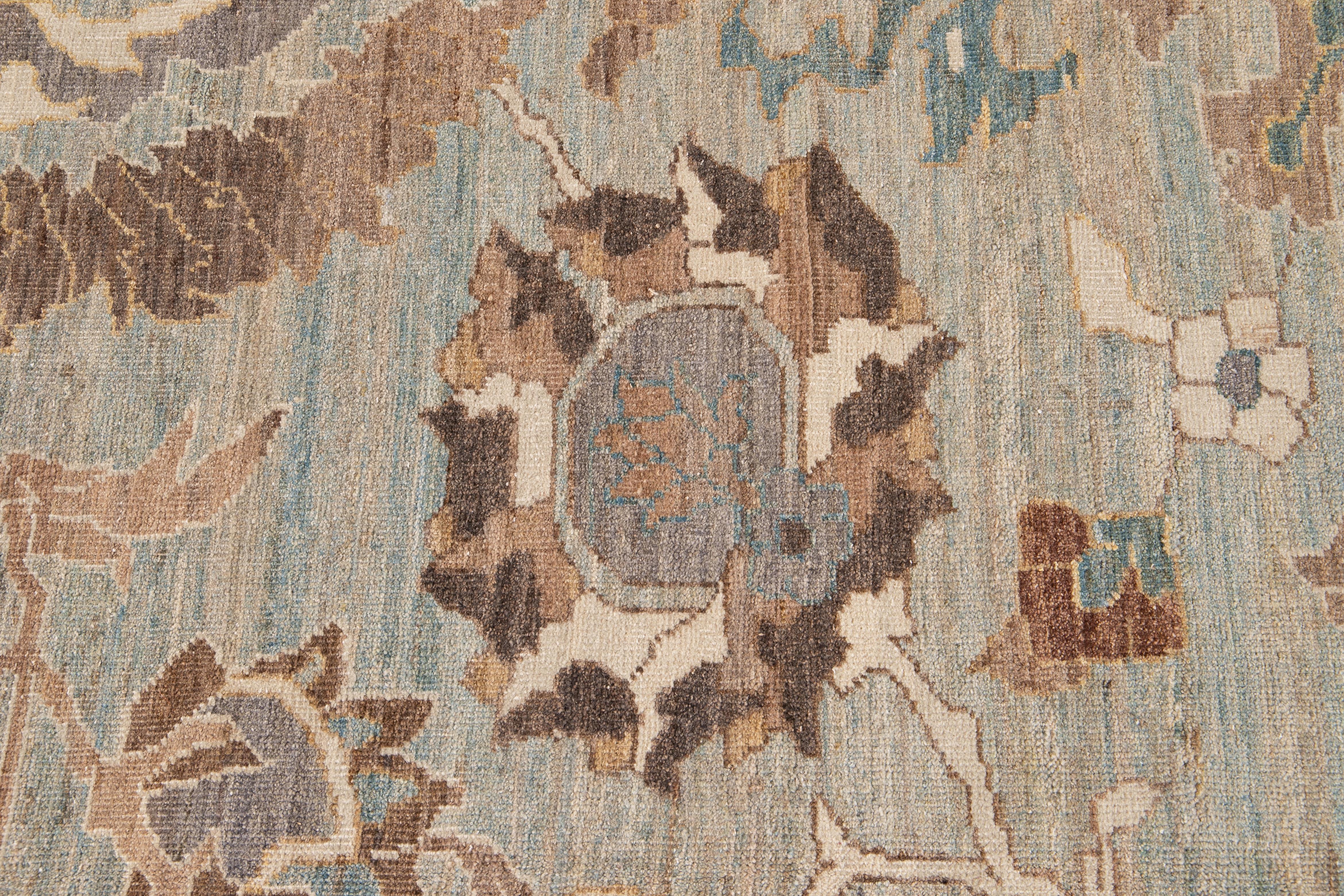 Zeitgenössischer Teppich im Sultanabad-Stil des 21. Jahrhunderts im Angebot 2