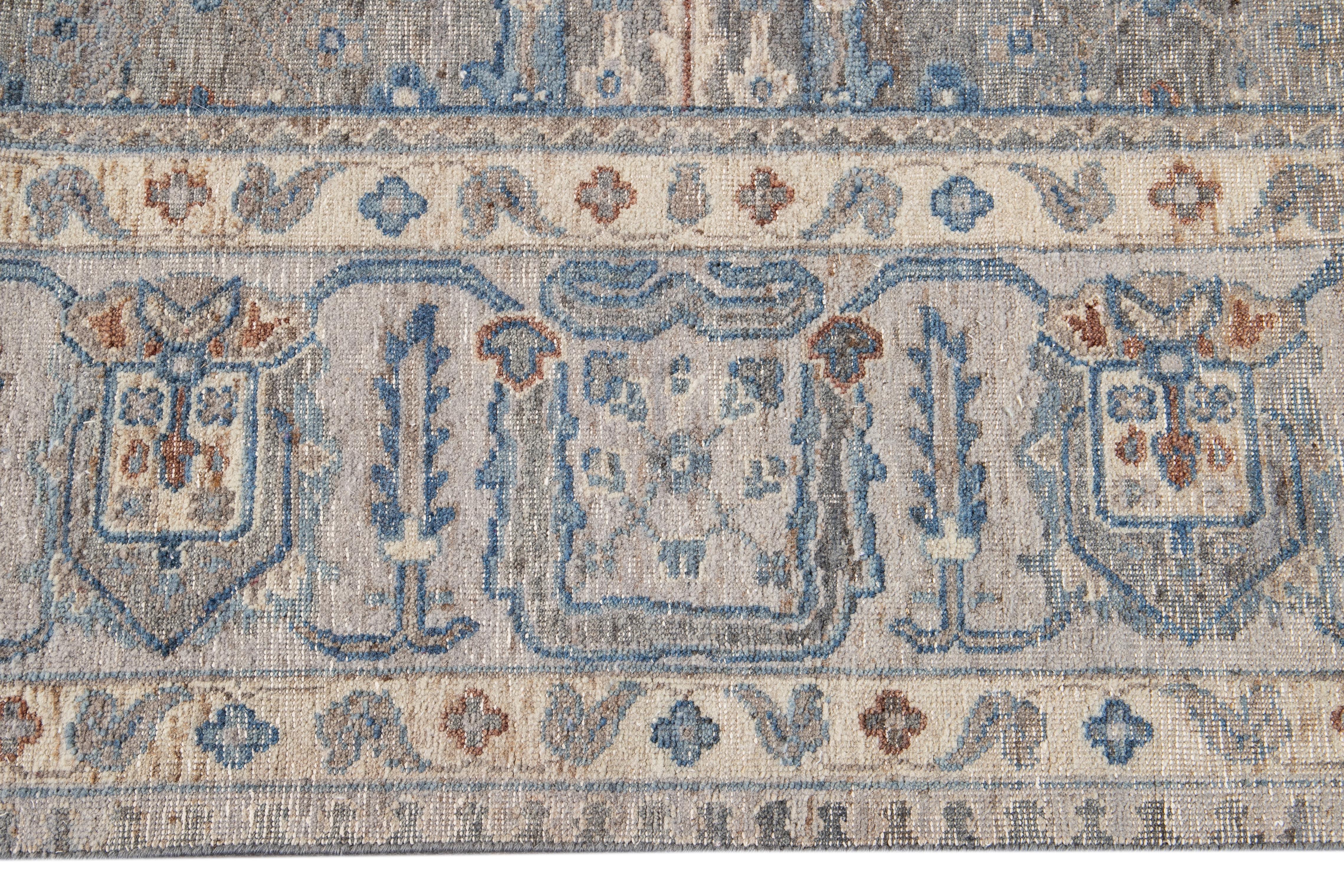21st Century Contemporary Tabriz-Style Square Wool Rug For Sale 11