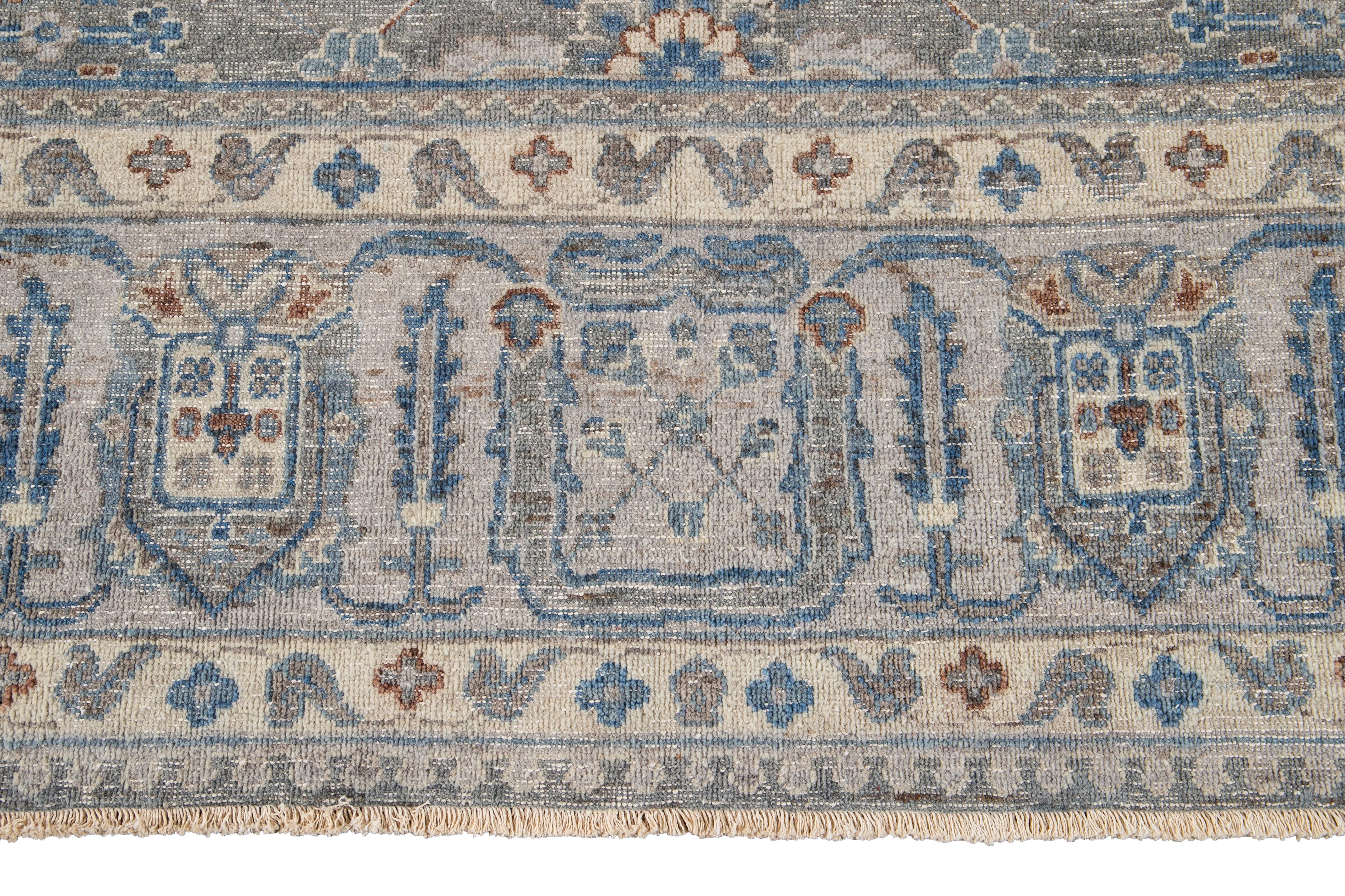 21st Century Contemporary Tabriz-Style Square Wool Rug For Sale 2