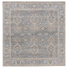 21st Century Contemporary Tabriz-Style Square Wool Rug