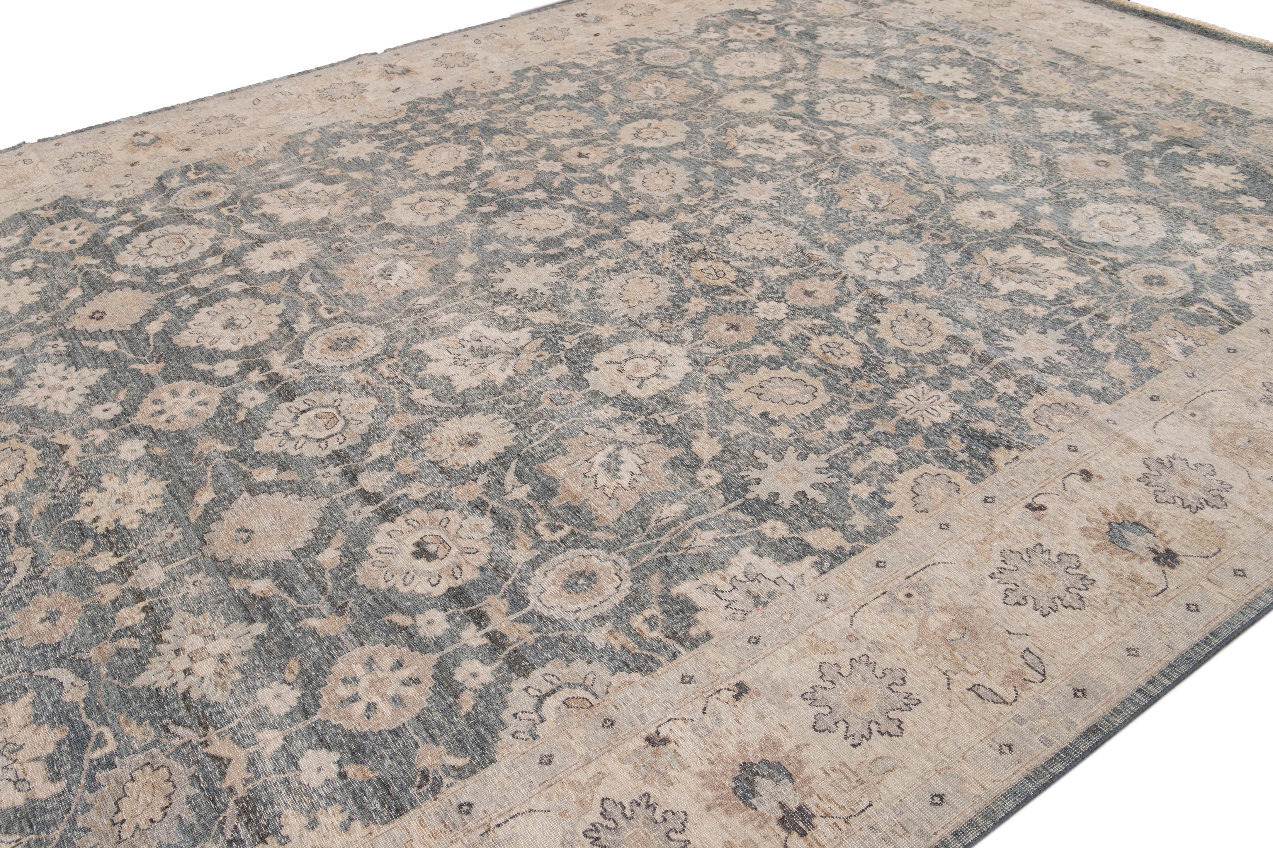 21st Century Contemporary Tabriz-Style Wool Rug For Sale 6