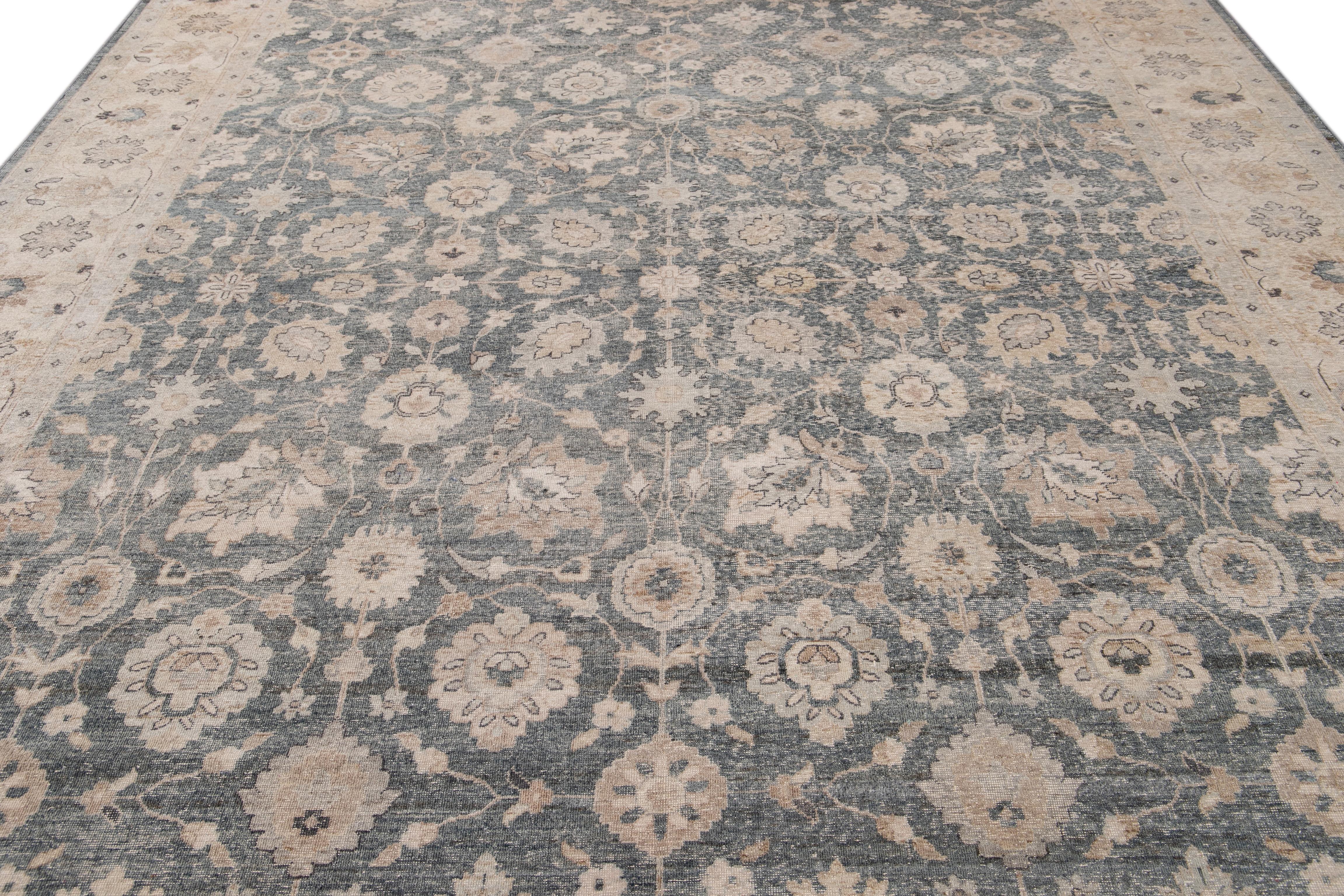 21st Century Contemporary Tabriz-Style Wool Rug For Sale 3