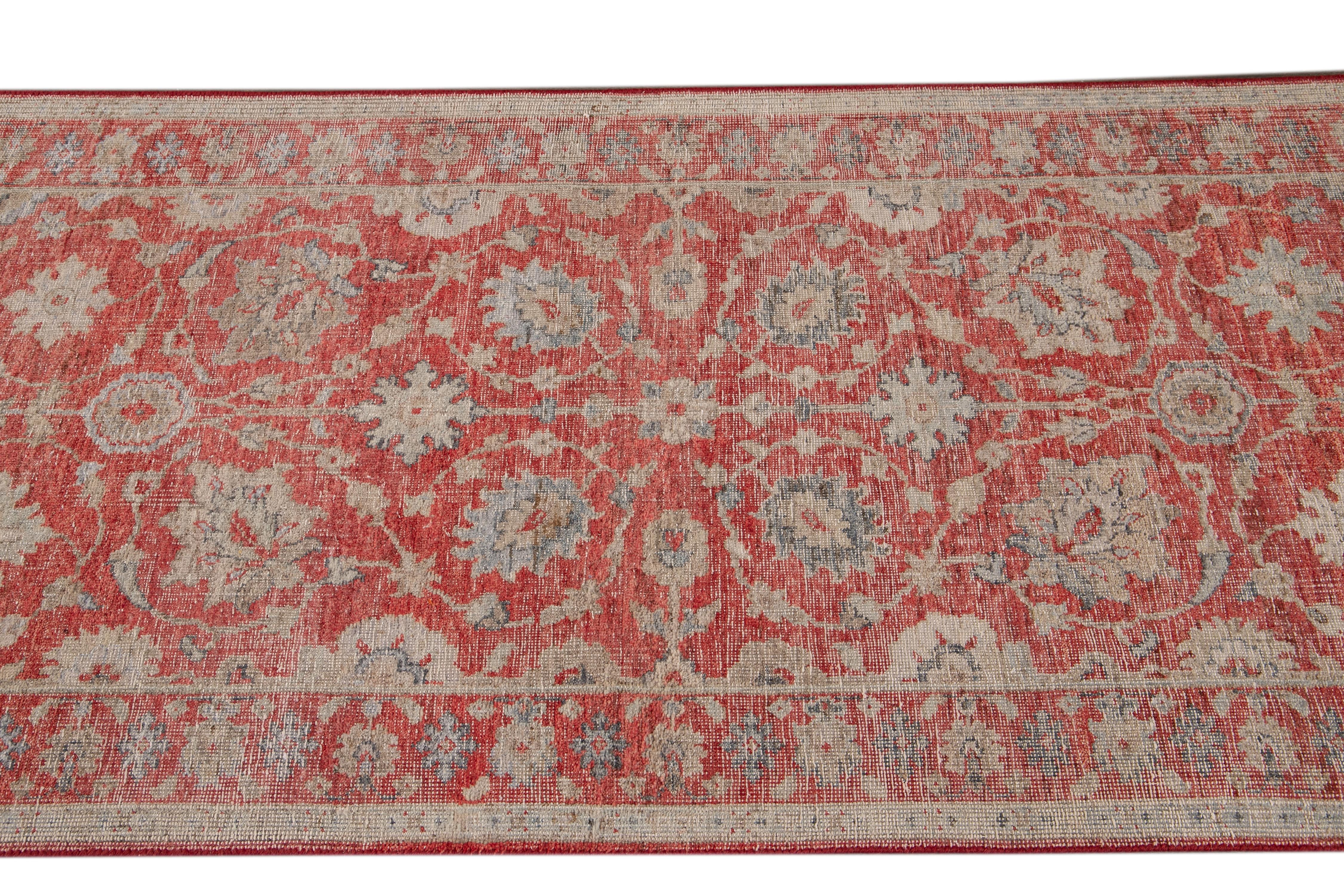 21st Century Contemporary Tabriz-Style Wool Runner For Sale 6