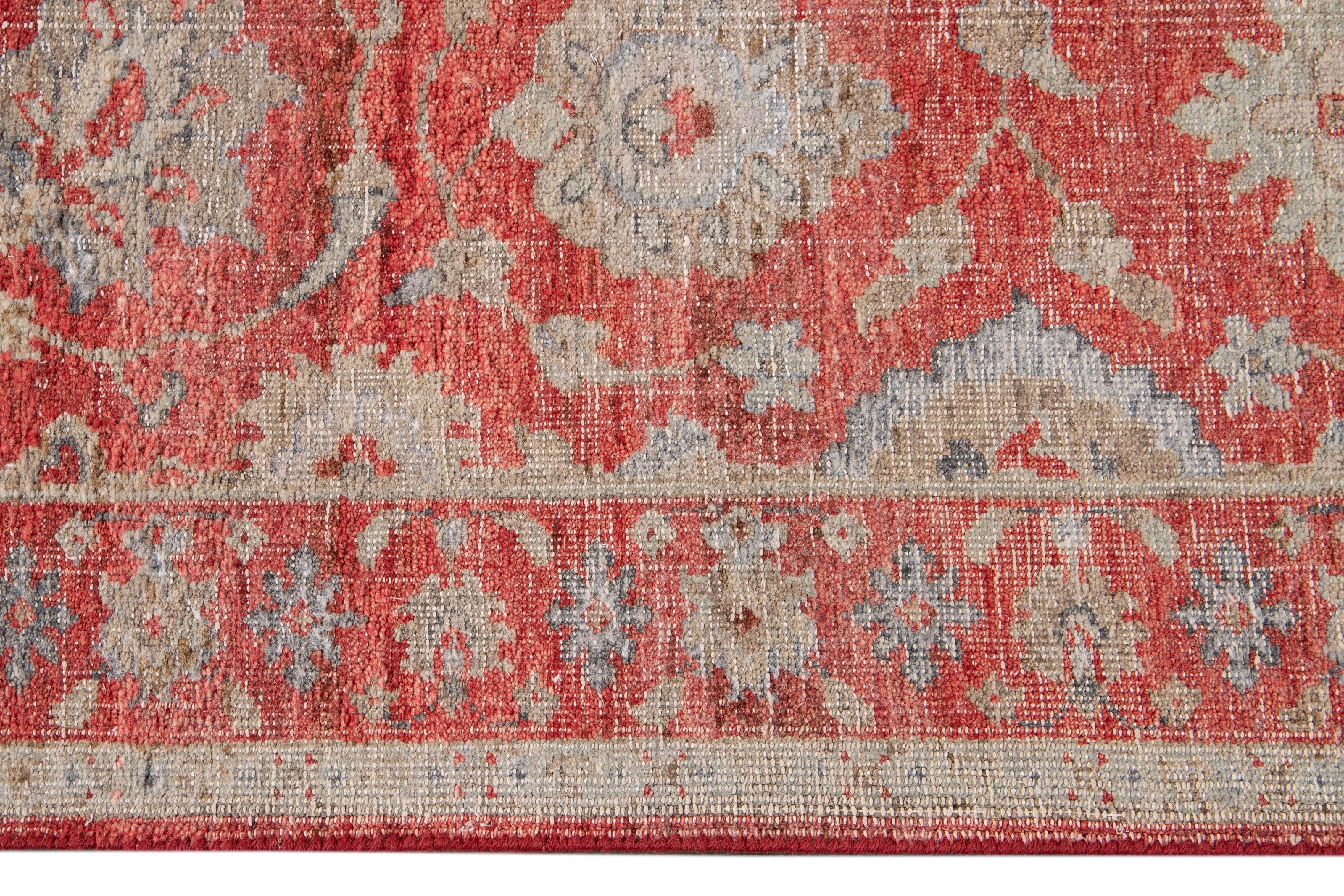21st Century Contemporary Tabriz-Style Wool Runner For Sale 7