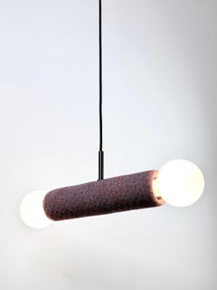 Gemini — Handmade Dual-Light Ceramic Stoneware & Kvadrat Fabric Suspension Lamp