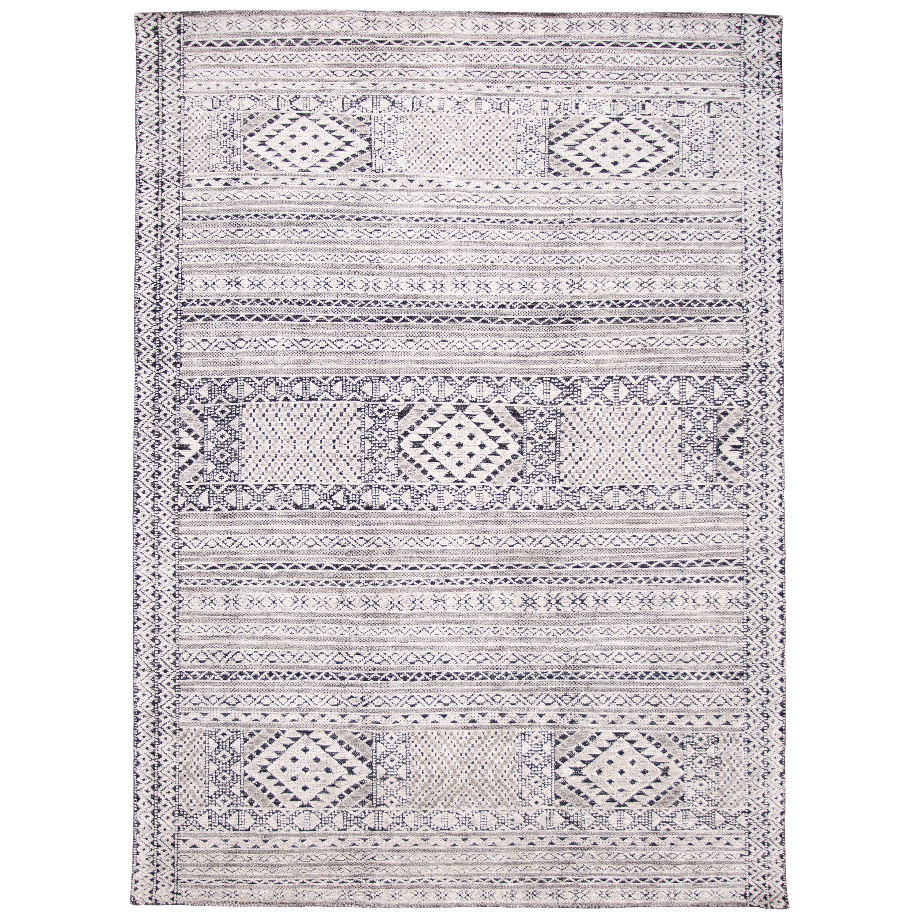 21st Century Contemporary Textured High Low Wool Rug For Sale