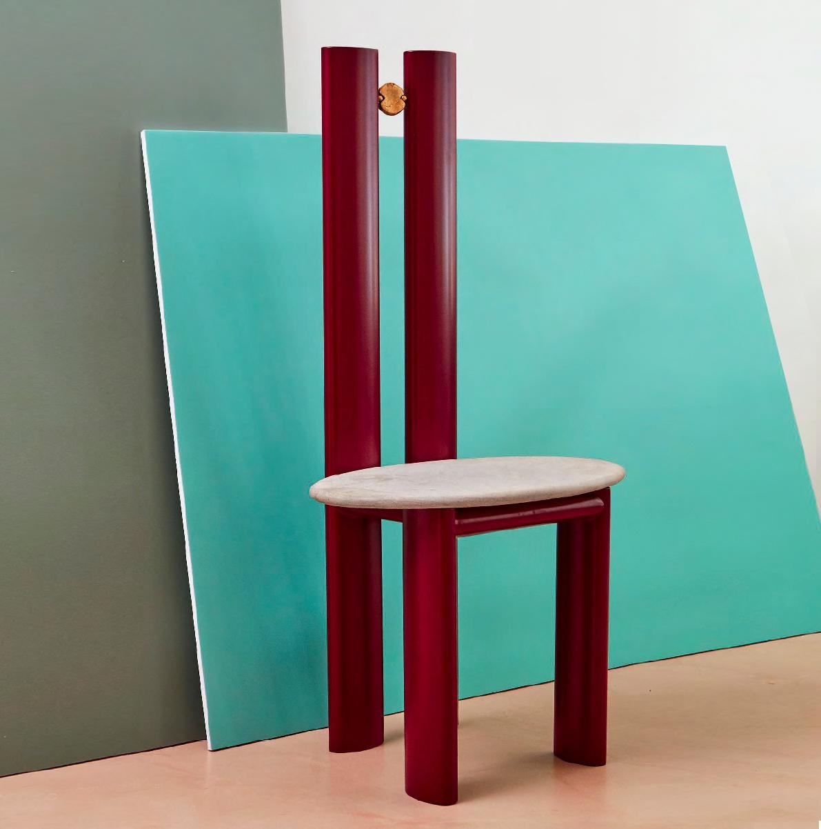 XXIe siècle et contemporain Chaise trône contemporaine du 21e siècle fabriquée à la main en Italie par Ilaria Bianchi en vente