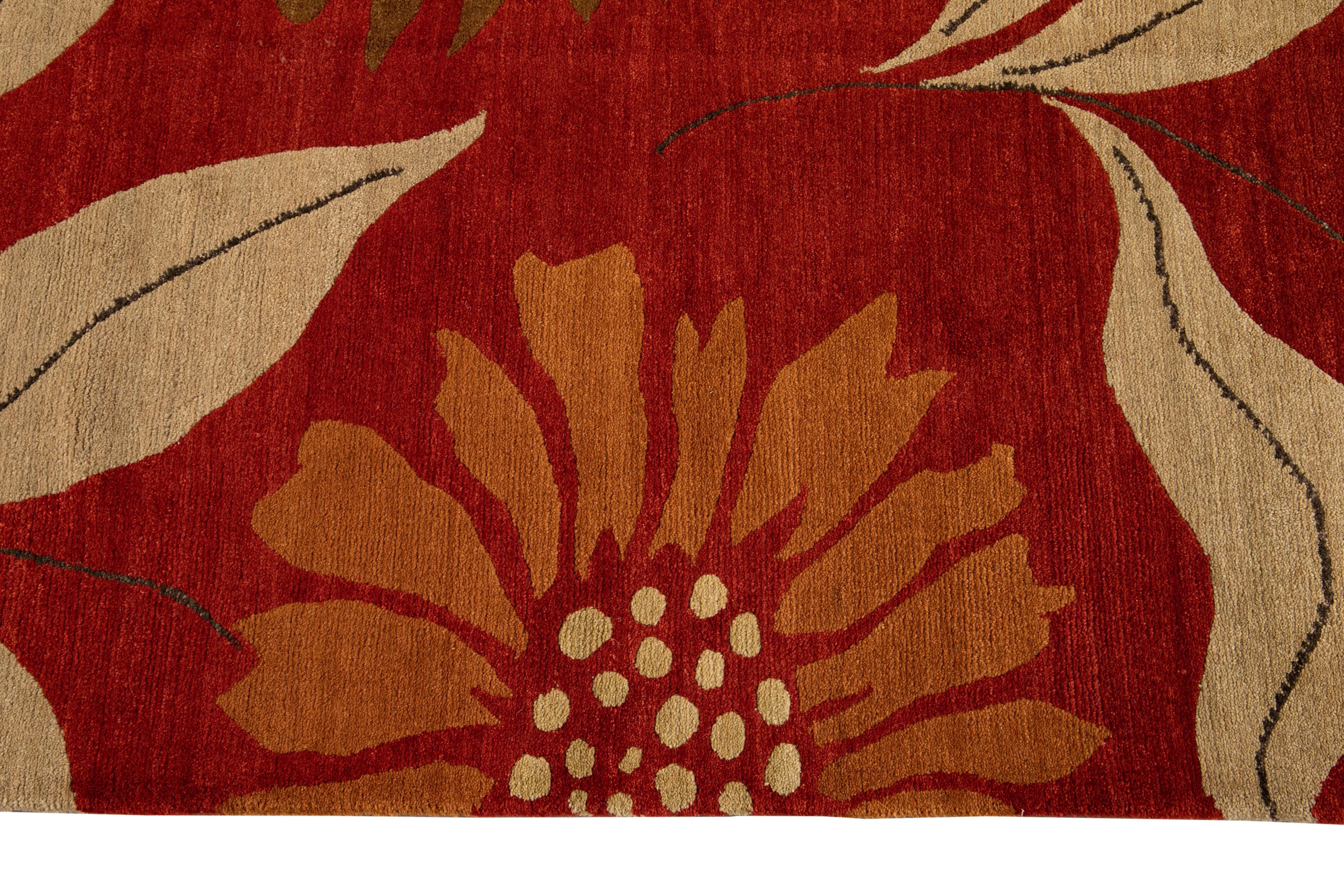 21st Century Contemporary Tibetan Wool Rug For Sale 3