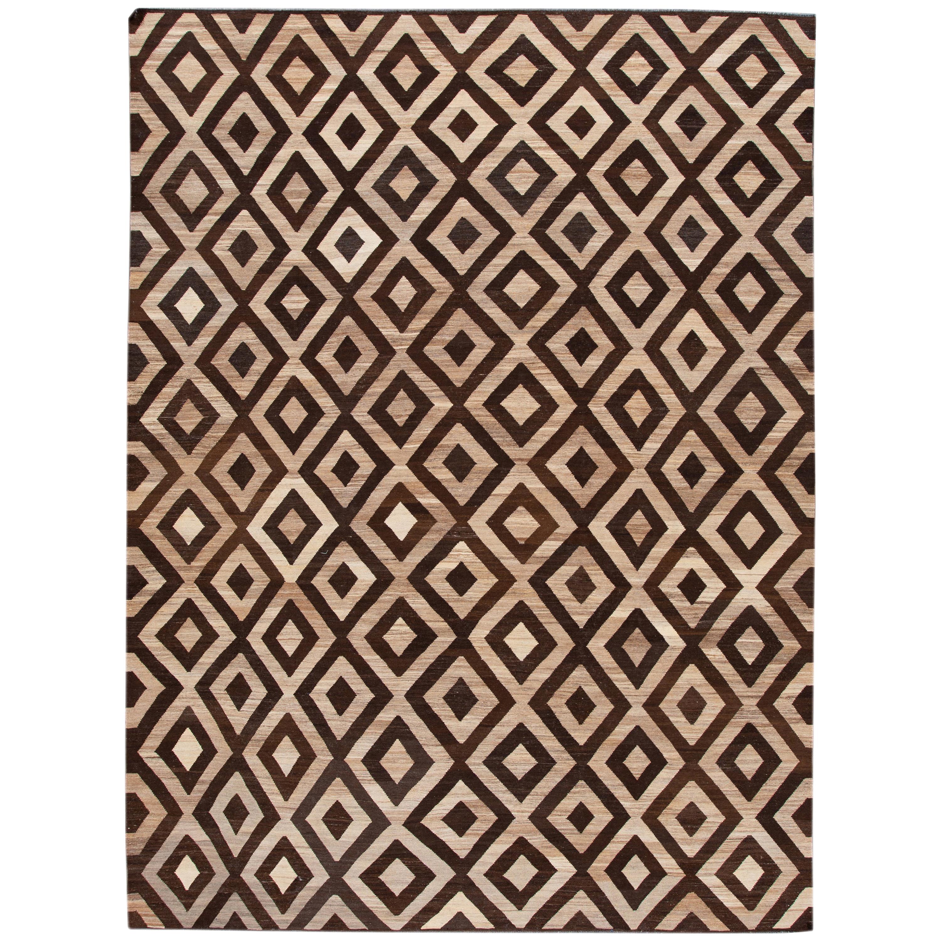 21st Century Contemporary Turkish Kilim Wool Rug For Sale