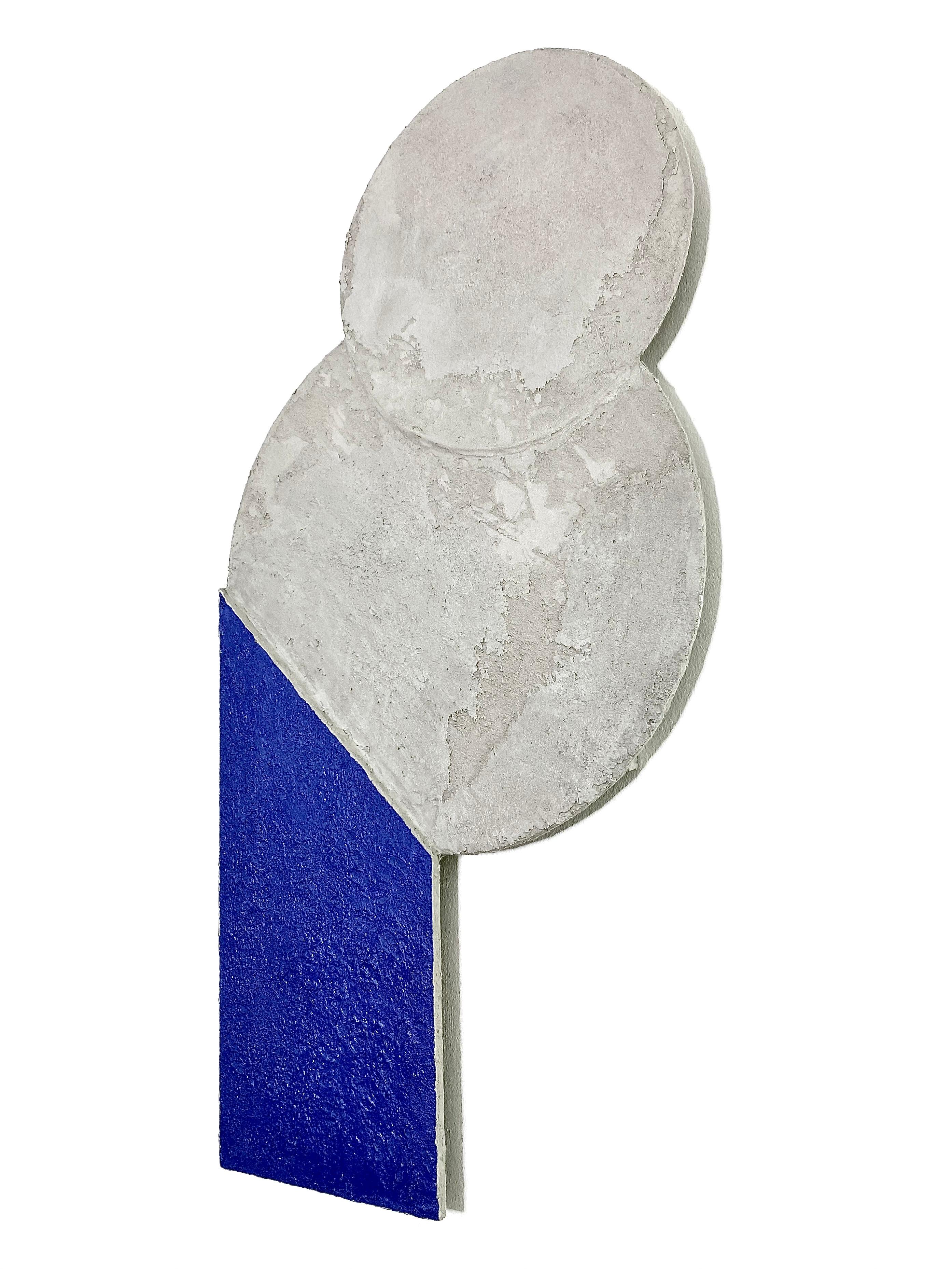 Mindset Blue - Sculpture murale géométrique en béton minéral faite à la main par le Bauhaus en vente 4