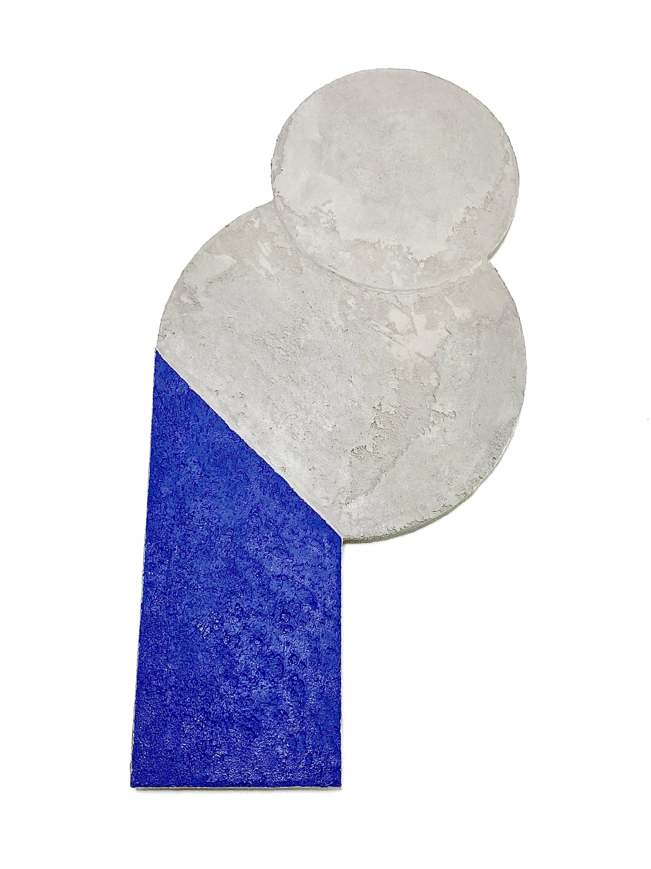 Mindset Blue - Sculpture murale géométrique en béton minéral faite à la main par le Bauhaus en vente 6